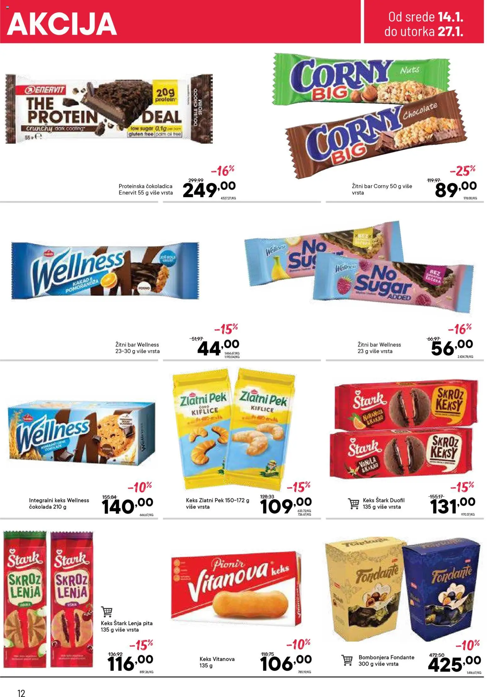 PerSu katalog - važi od 14.01.2026 | Strana: 12 | Proizvode: Protein, Keks, Pita, Čokolada