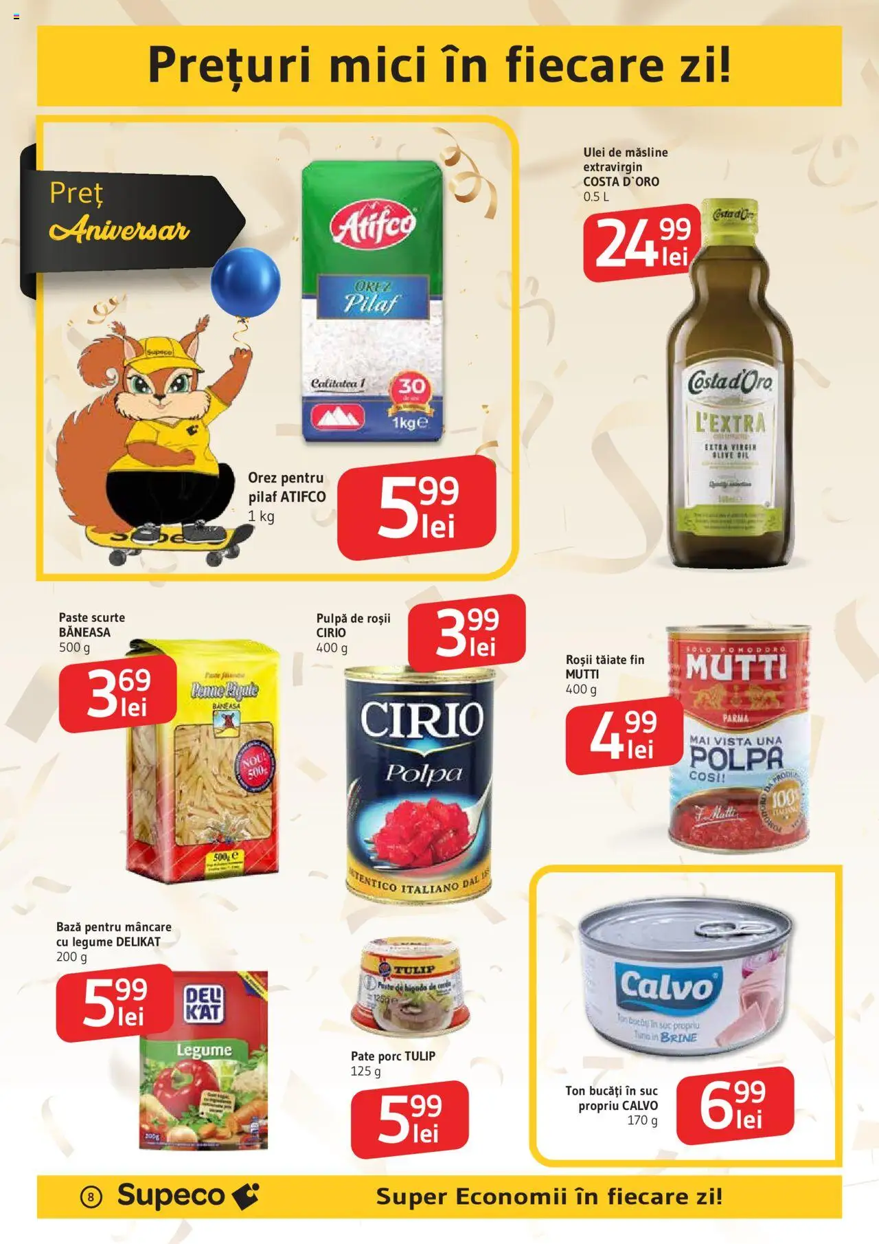 Noul catalog Supeco – valabil de la 04.09.2025 | Pagină: 8 | Produse: Pate, Ulei, Roșii, Paste