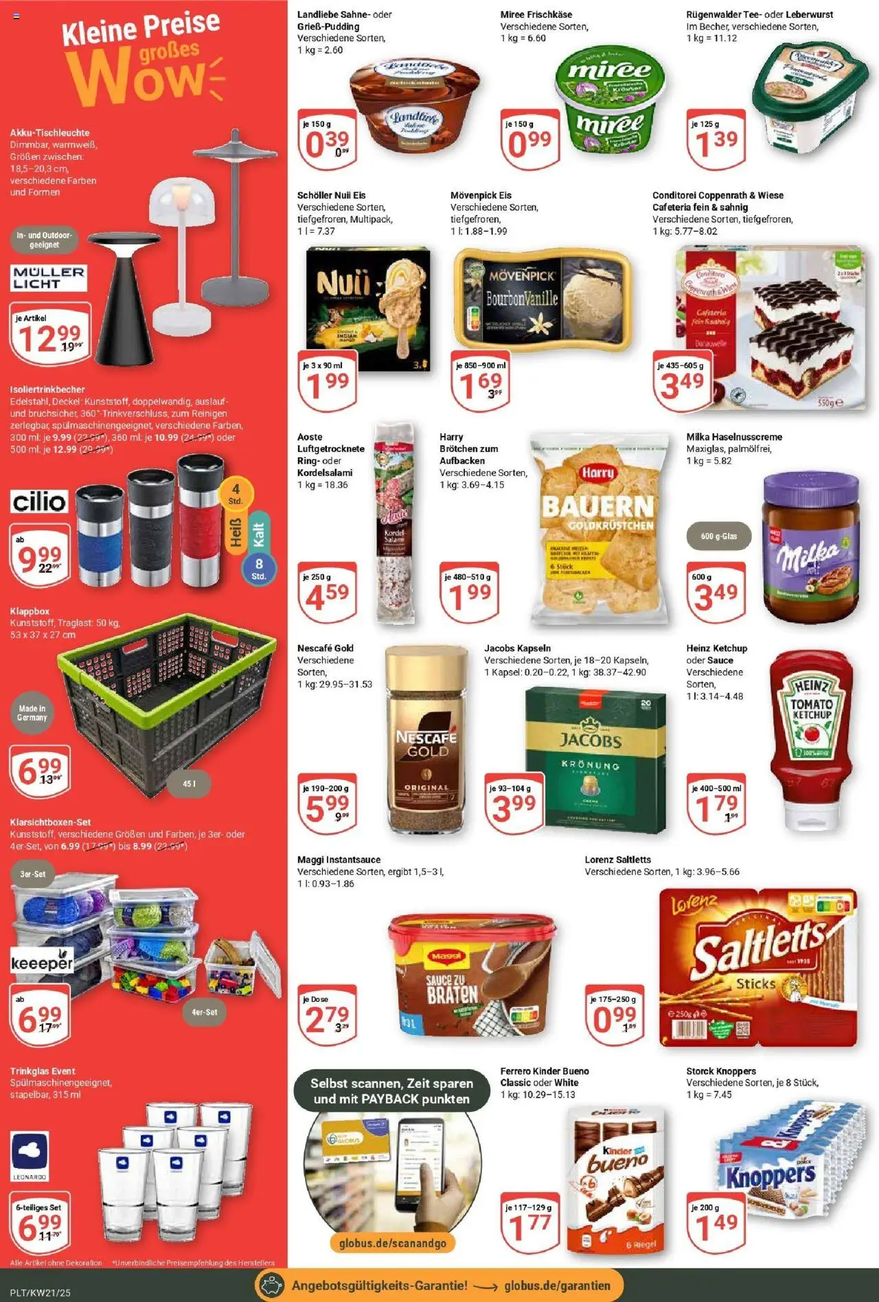 Globus prospekt Plattling	 - gültig ab dem 19.05.2025 | Seite: 3 | Produkte: Nescafe, Heinz ketchup, Knoppers, Frischkase