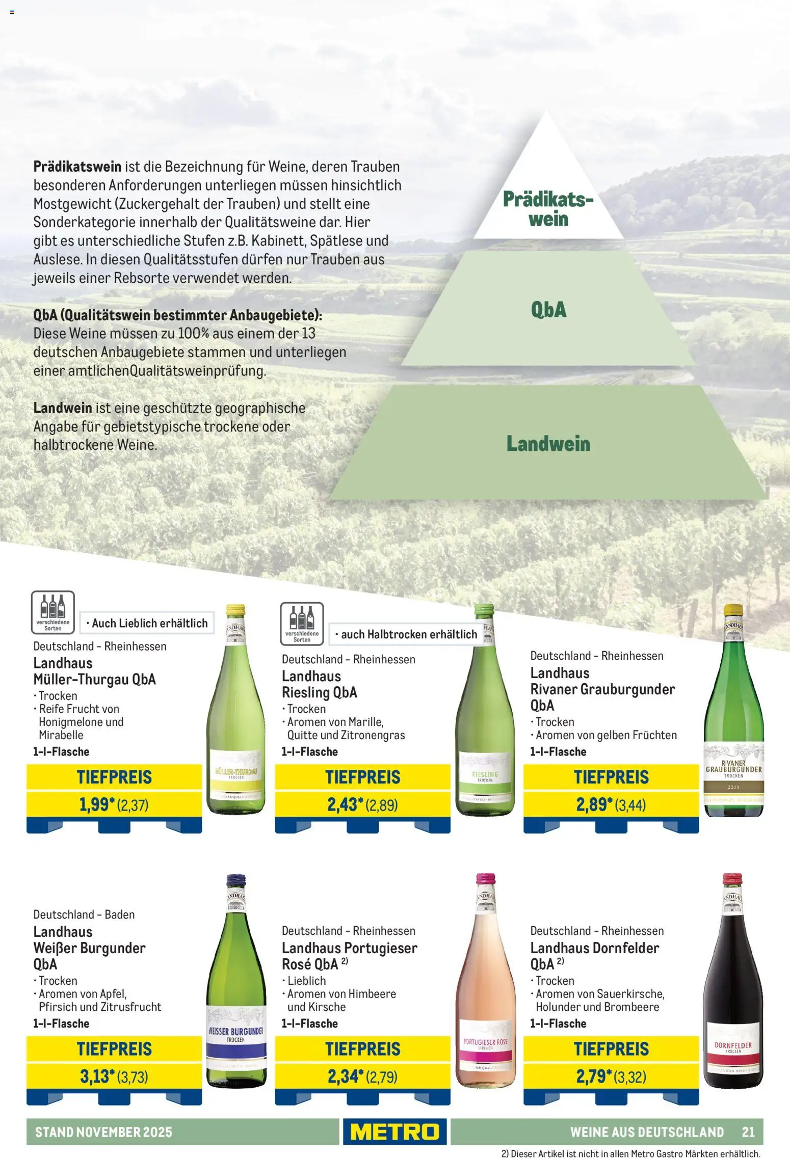 Metro - Hauswein-Katalog – gültig ab 12.11.2025 | Seite: 21 | Produkte: Zitronengras, Honigmelone, Himbeere, Wein