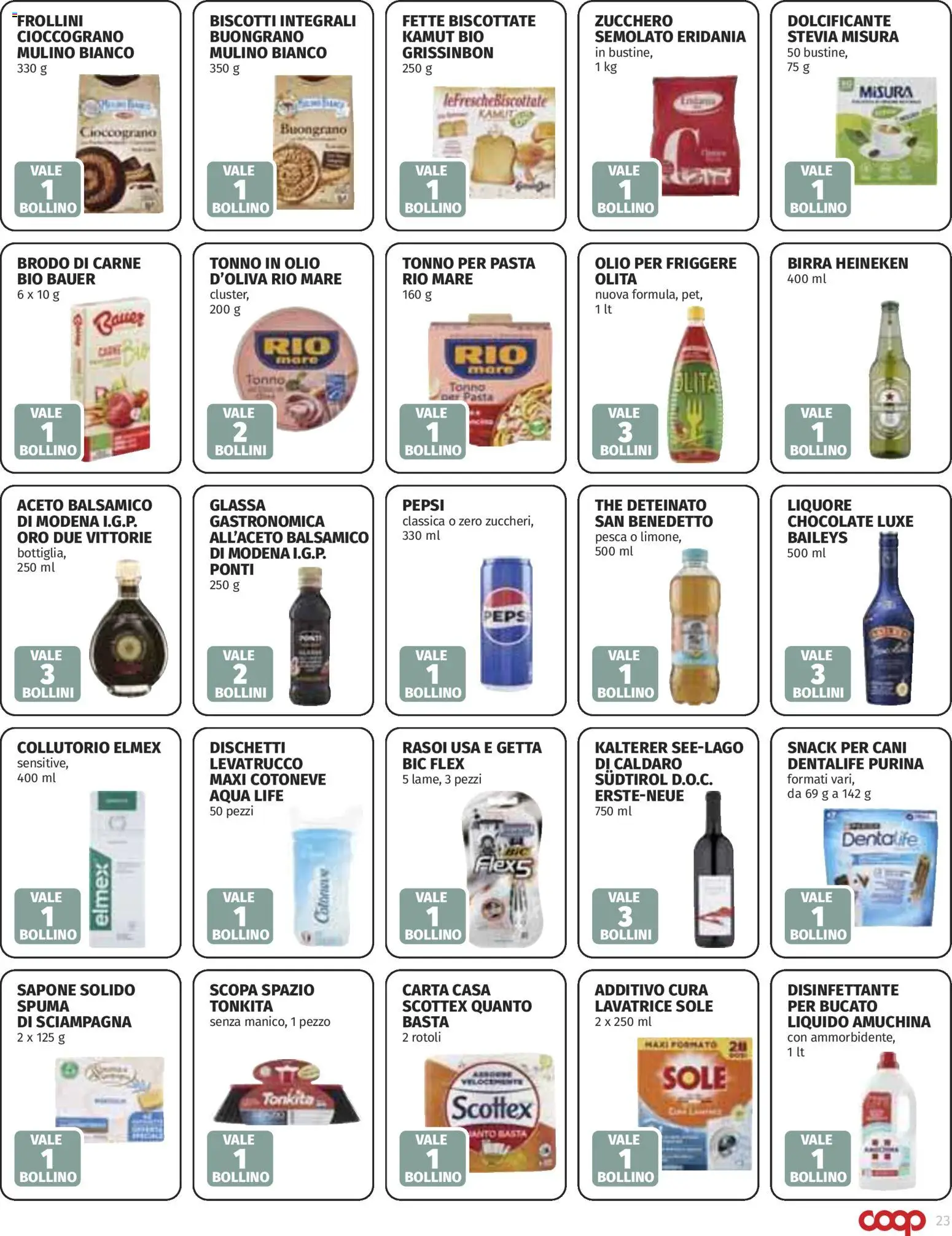 Volantino COOP del 23.10.2025 | Pagina: 23 | Prodotti: Sapone, Birra, Biscotti, Olio