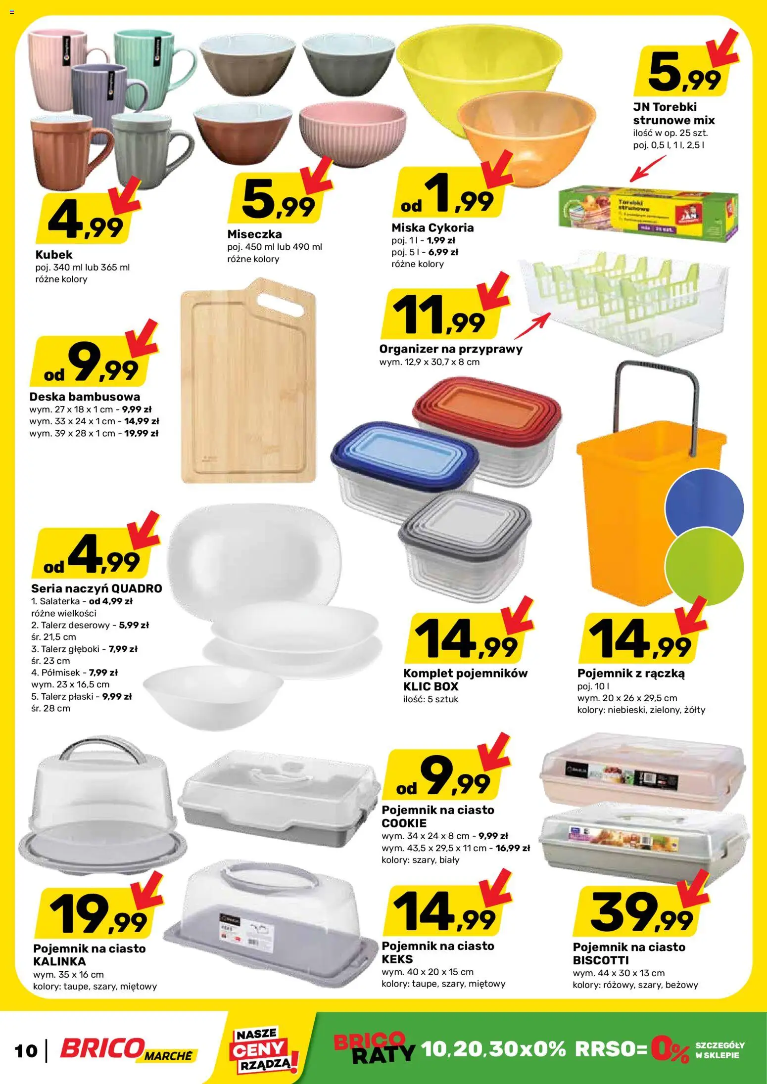 Brico Marché gazetka od 25.03.2026 | Strona: 10 | Produkty: Pojemnik na ciasto, Ciasto, Przyprawy, Torebki