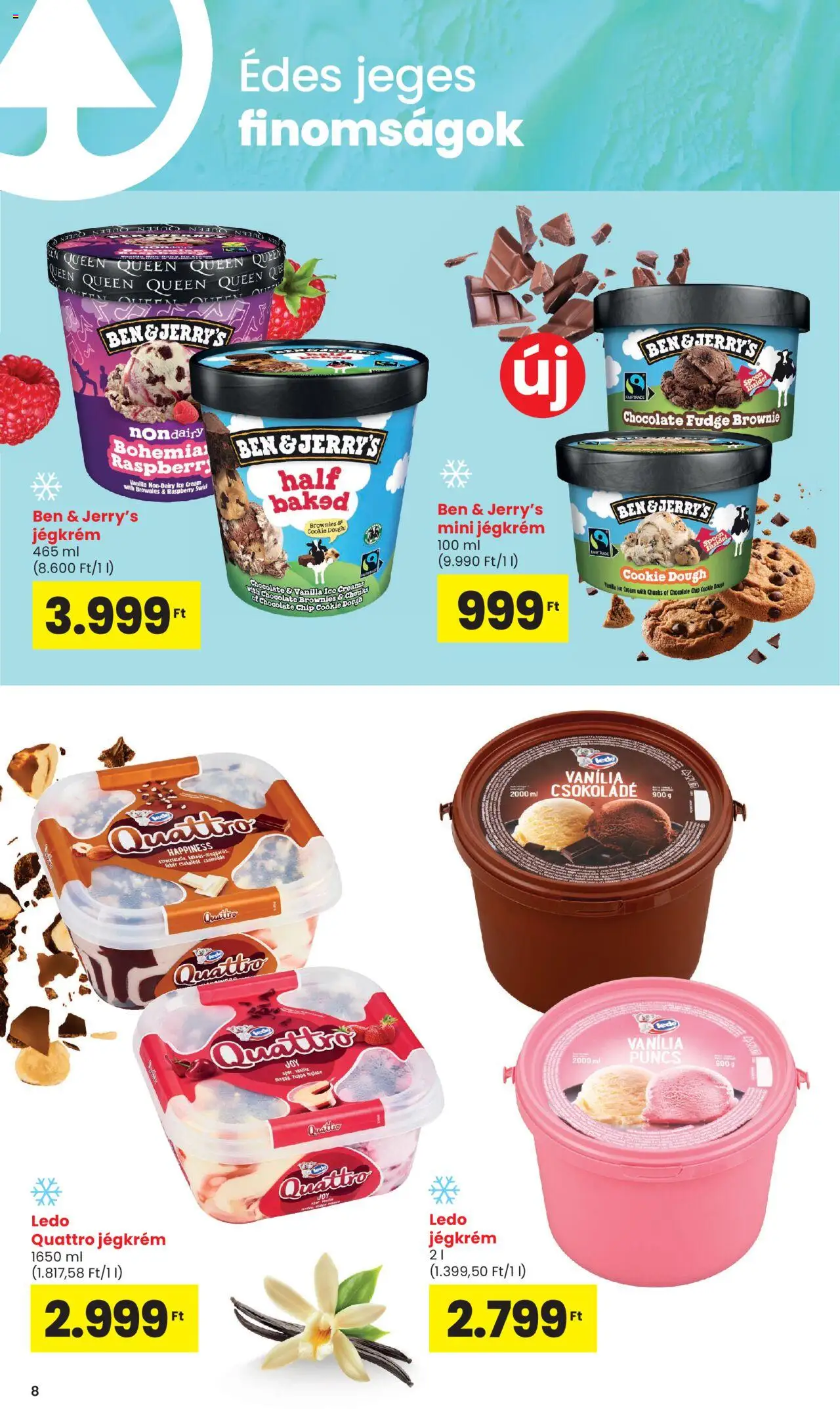 Interspar akciós ujság - amely érvényes a következő dátumtól: 15.05.2025 | Oldal: 8 | Termékek: Csokoládé, Brownie, Jégkrém