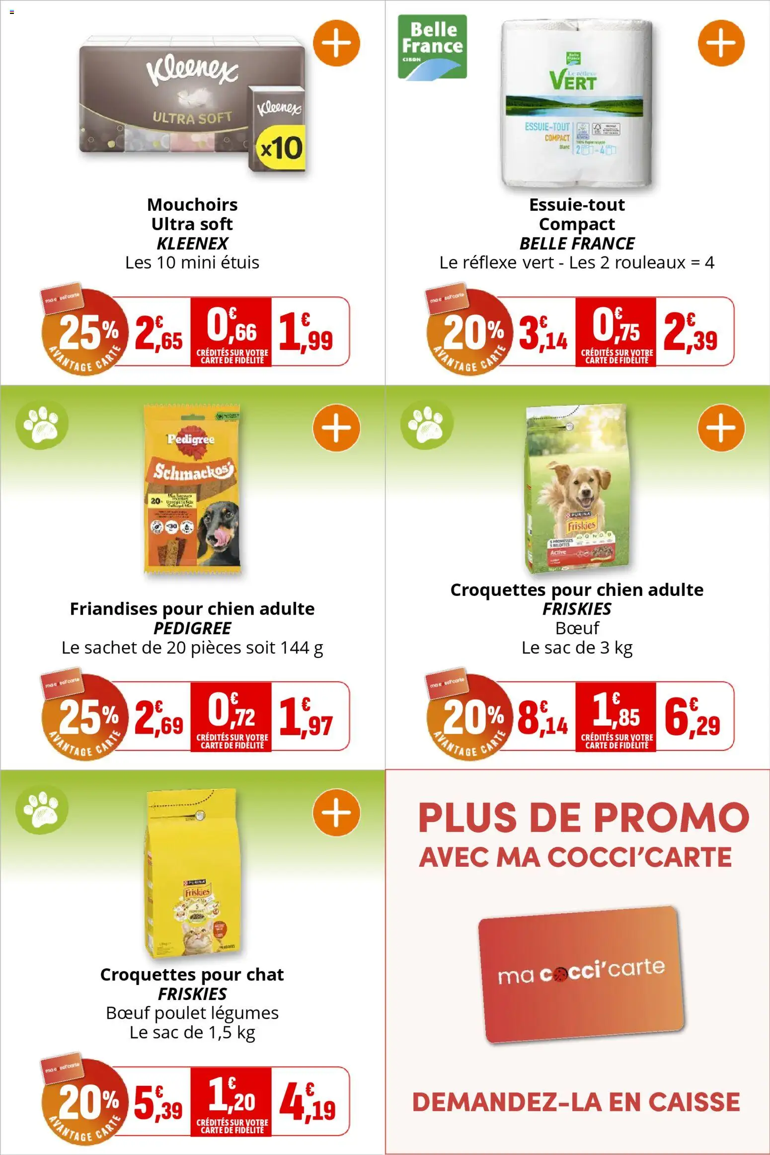 {H1} | Page: 23 | Produits: Croquettes pour chien adulte, Sac, Croquettes pour chien, Mouchoirs