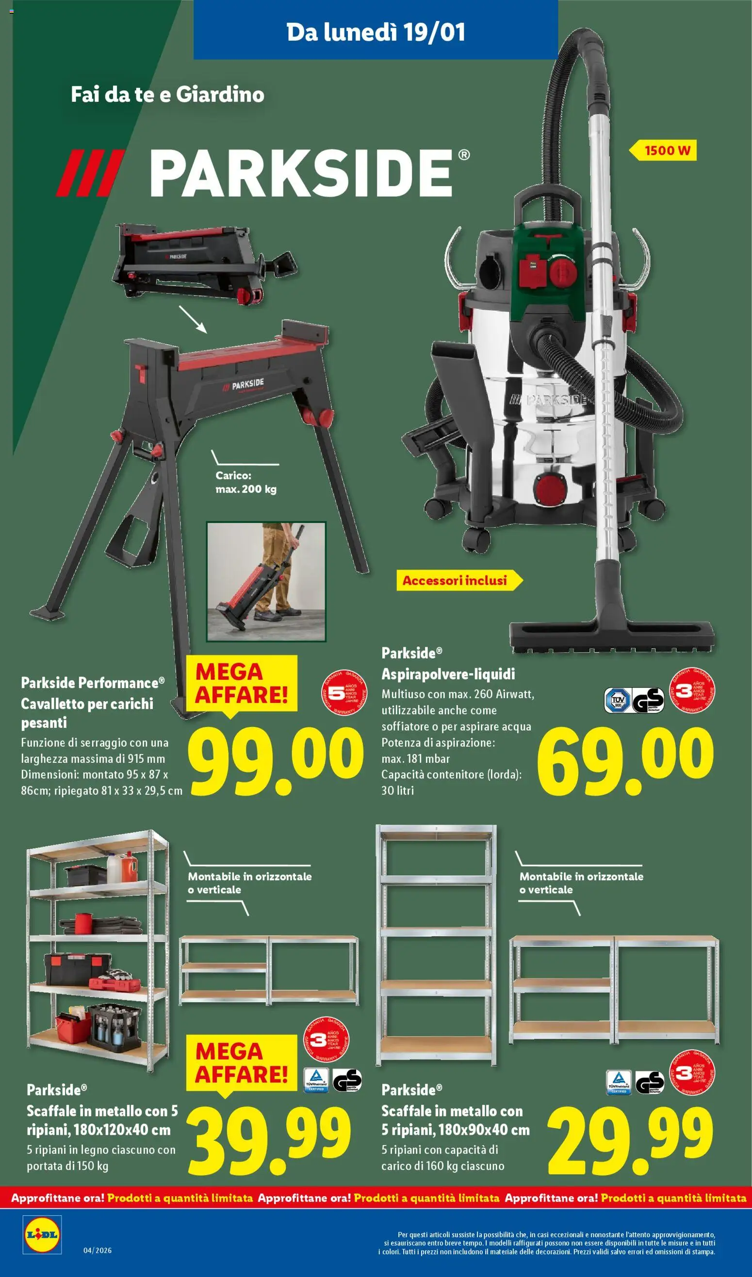 Volantino Lidl del 19.01.2026 | Pagina: 30 | Prodotti: Tè, Acqua, Scaffale, Contenitore