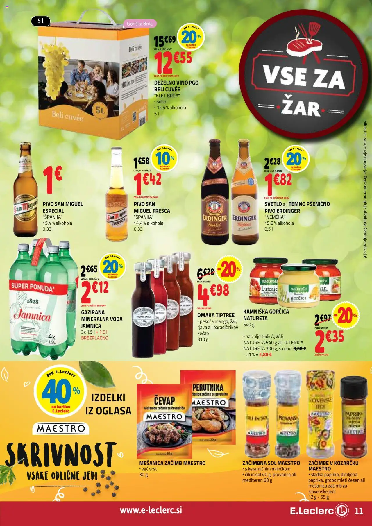 E.leclerc katalog │ velja od 13.08.2025 | Stran: 11 | Izdelki: Gorčica, Vino, Omaka, Cesen
