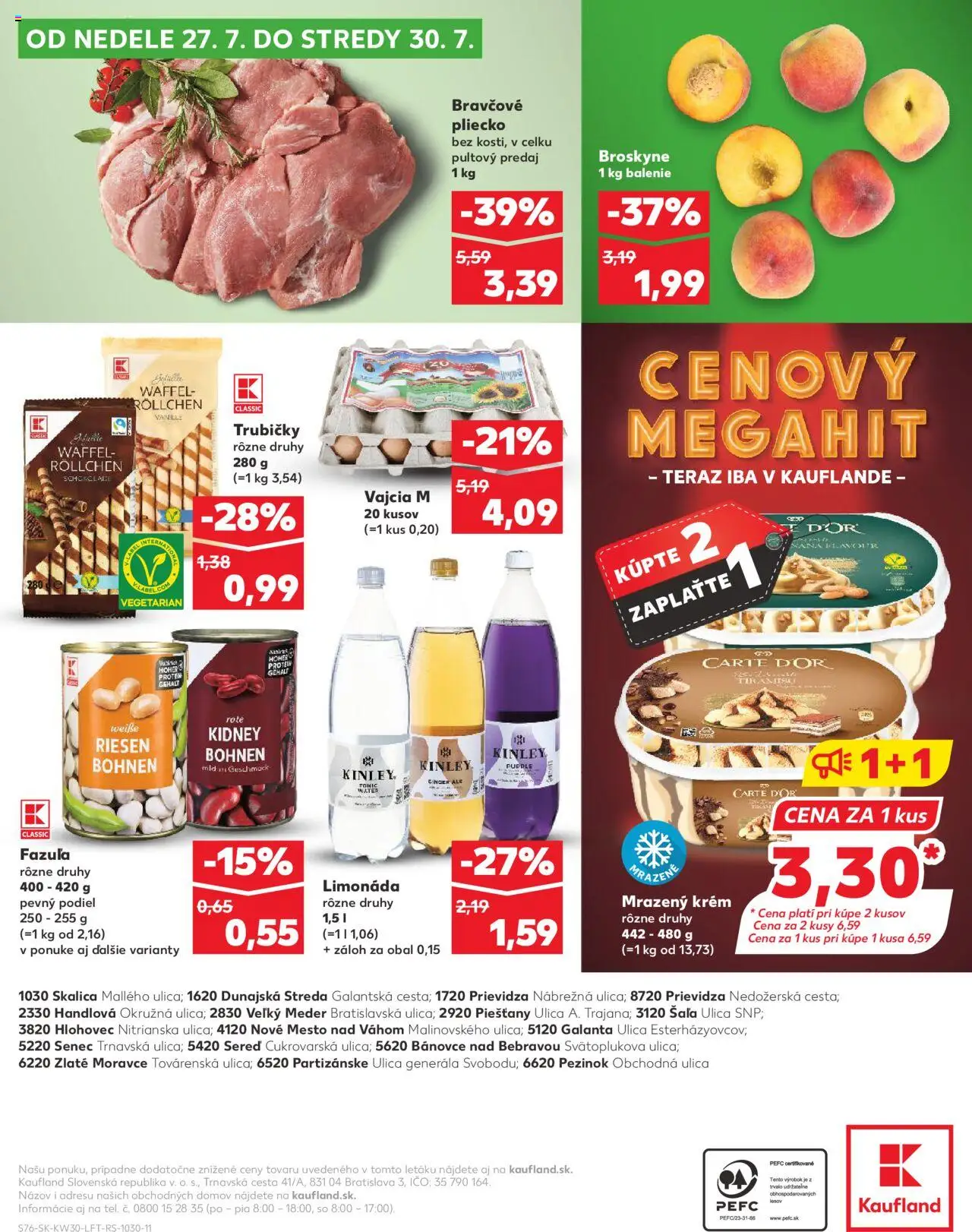 Kaufland Senec │ platný od 24.07.2025 | Strana: 76 | Produkty: Vajcia, Protein, Fazuľa, Broskyne