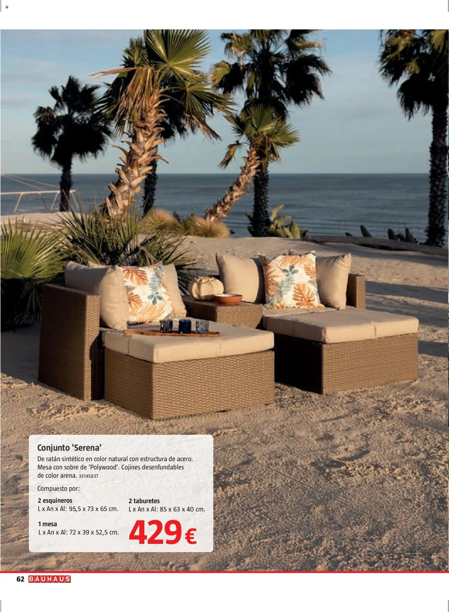 Bauhaus Verano │ válido desde el 16.03.2026 | Página: 62 | Productos: Mesa