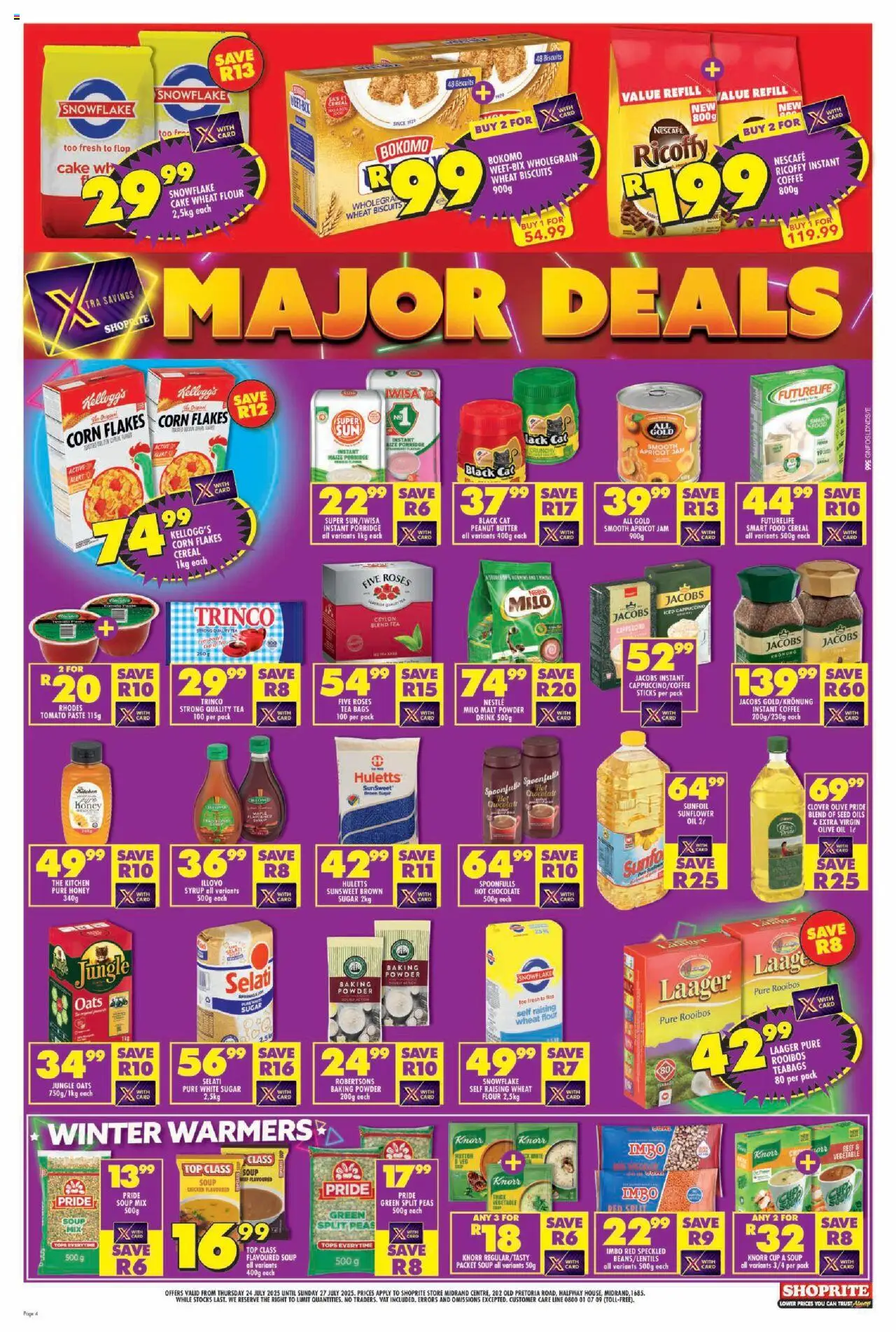 Shoprite Gauteng - Major Deals Grand Opening Midrand Centre │ valid from 24.07.2025 | Page: 4 | Products: Jam, Beef, Sugar, Estuche organizador de viaje