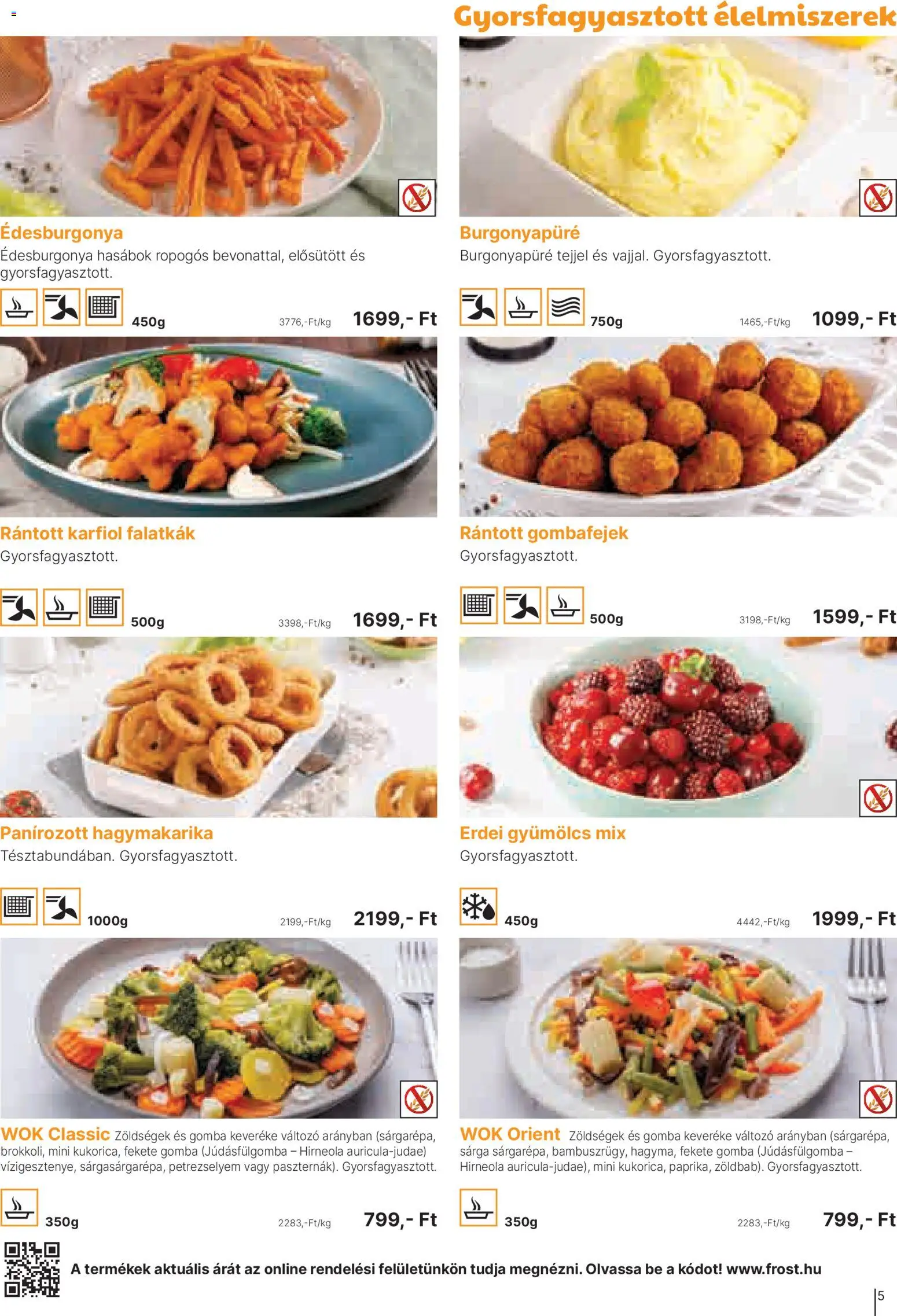 Family Frost akciós ujság - amely érvényes a következő dátumtól: 01.04.2026 | Oldal: 5 | Termékek: Petrezselyem, Gyümölcs, Édesburgonya, Hagymakarika