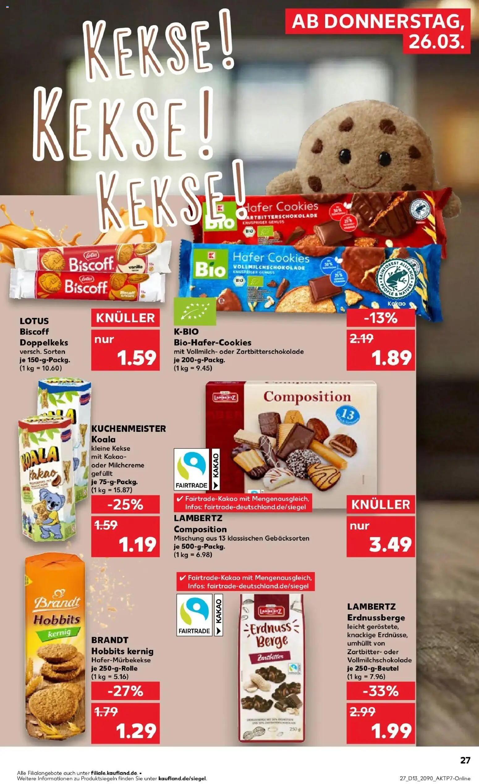 Kaufland Prospekt Bautzen	 – gültig ab 26.03.2026 | Seite: 27 | Produkte: Kekse
