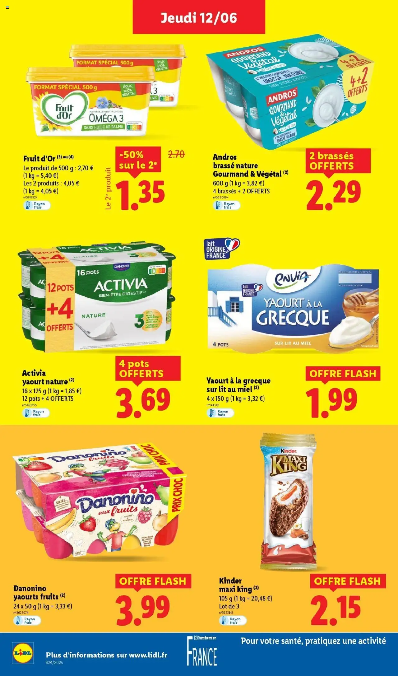  | Page: 18 | Produits: Kinder maxi, Lait, Yaourt, Huile