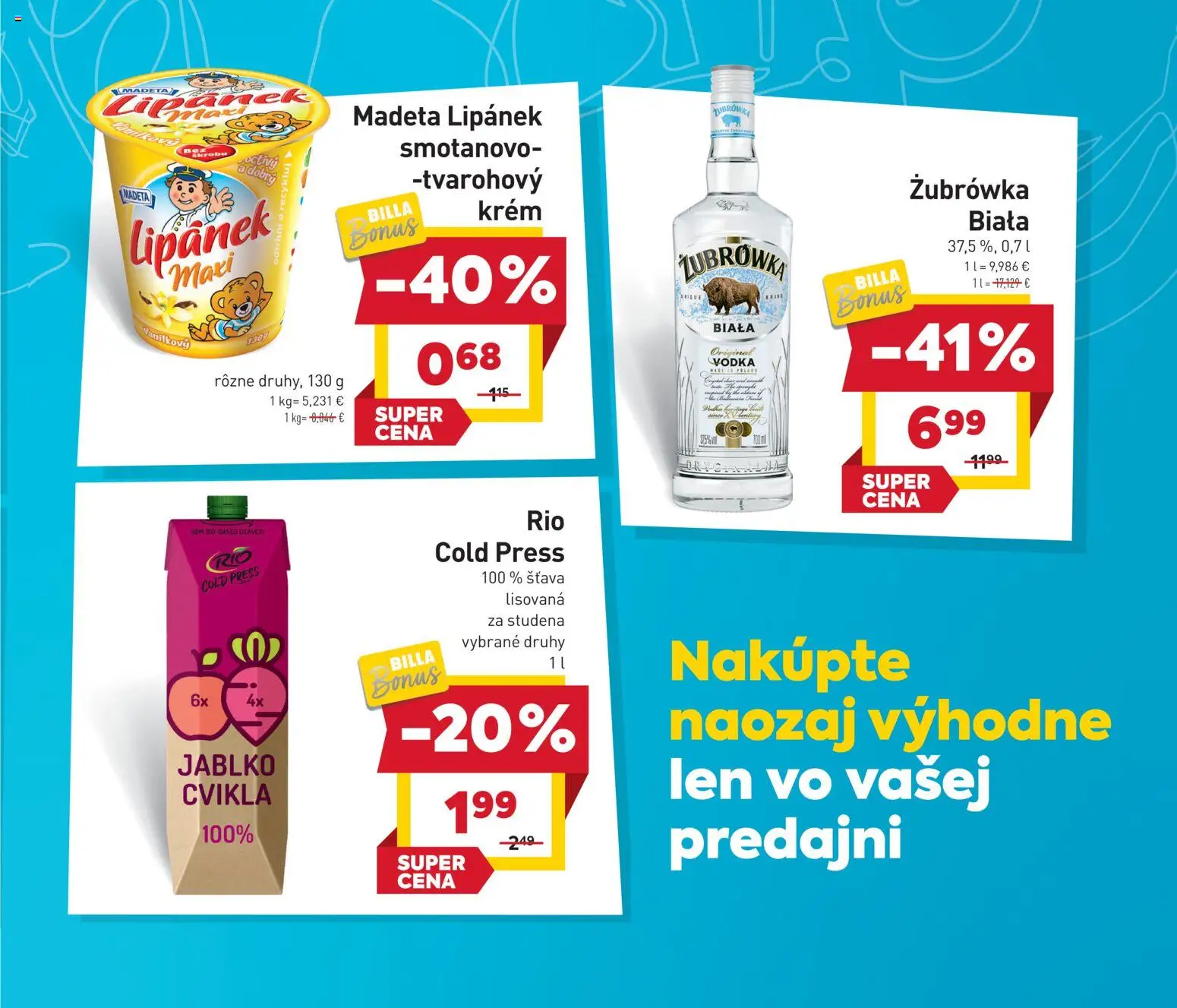 Nové Billa akcie – leták je platný od 21.01.2026 | Strana: 3 | Produkty: Cvikla, Krém, Vodka