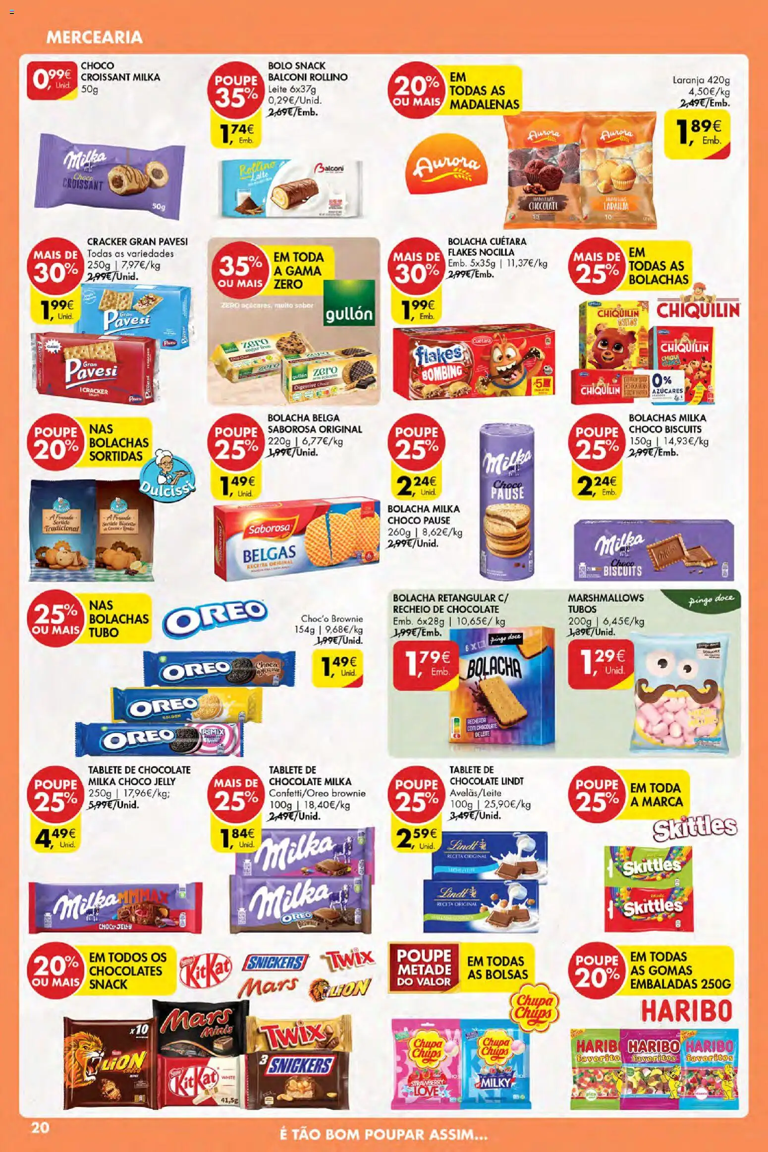 Pingo Doce Poupe Esta Semana Açores │ válido de 23.10.2025 | Página: 20 | Produtos: Bolo, Leite, Chocolate, Gomas