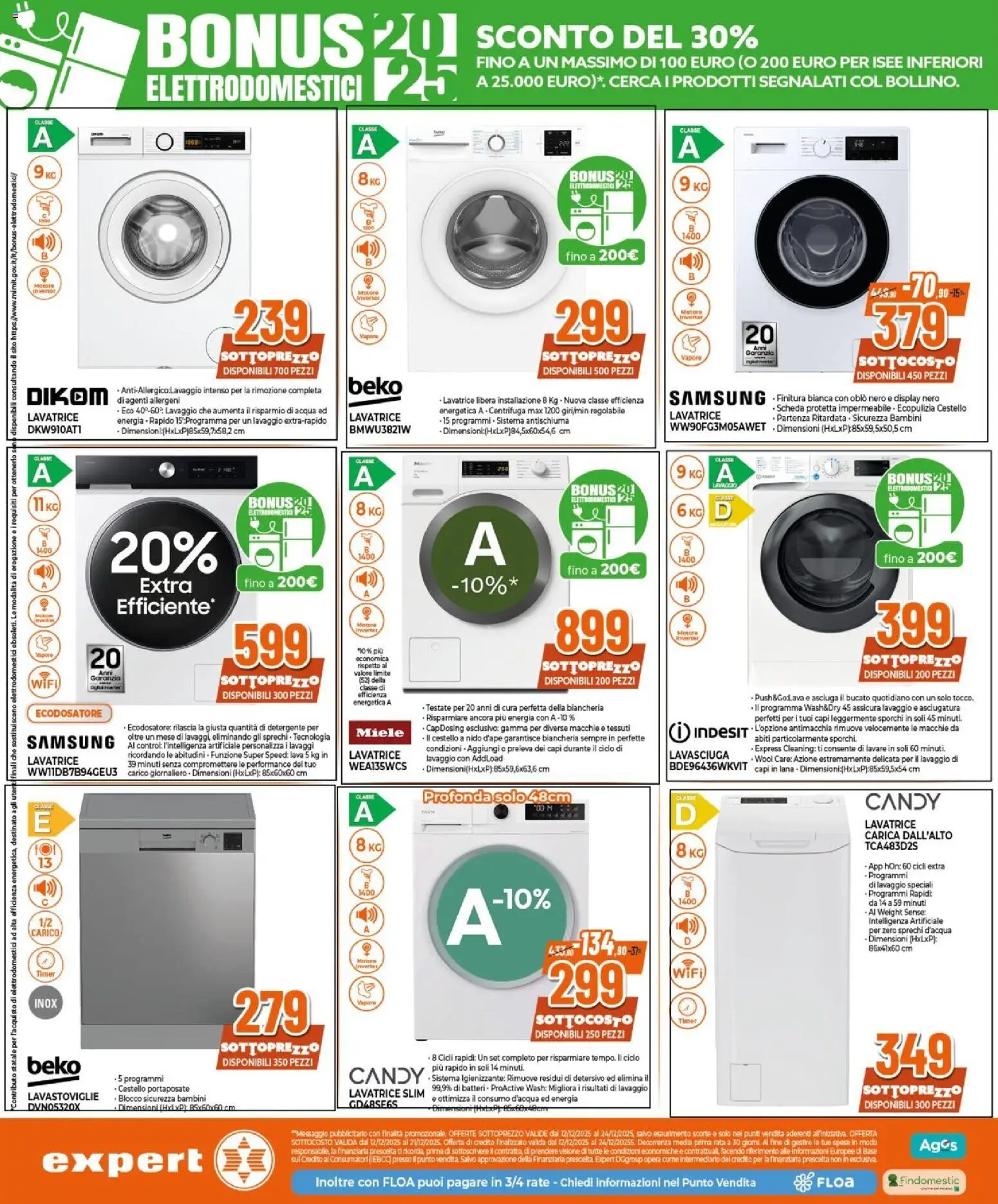 Volantino Expert del 12.12.2025 | Pagina: 32 | Prodotti: Abiti, Acqua, Lavatrice, Samsung