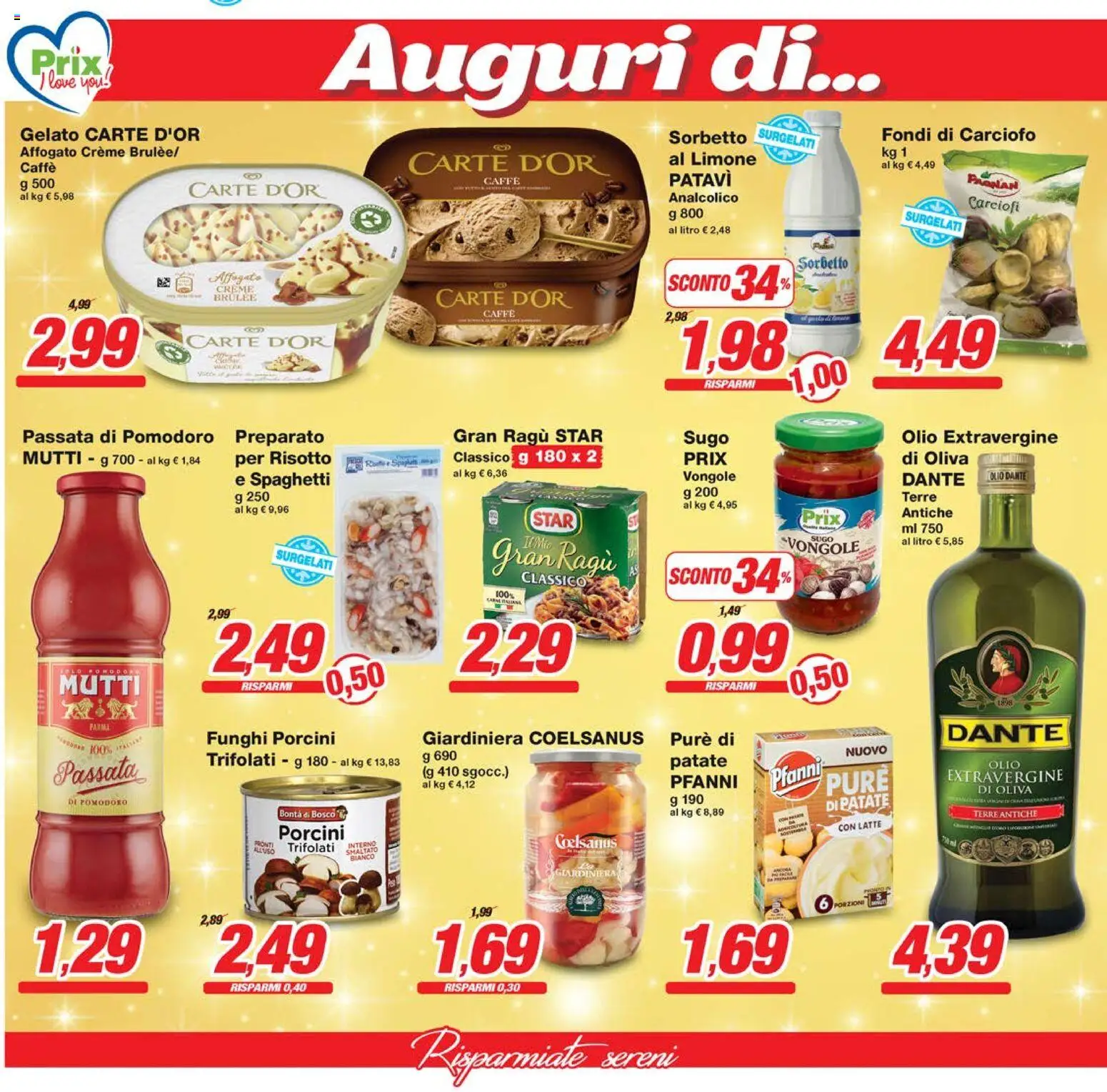 Volantino Prix del 12.12.2025 | Pagina: 6 | Prodotti: Gelato, Pomodoro, Passata di pomodoro, Ragú