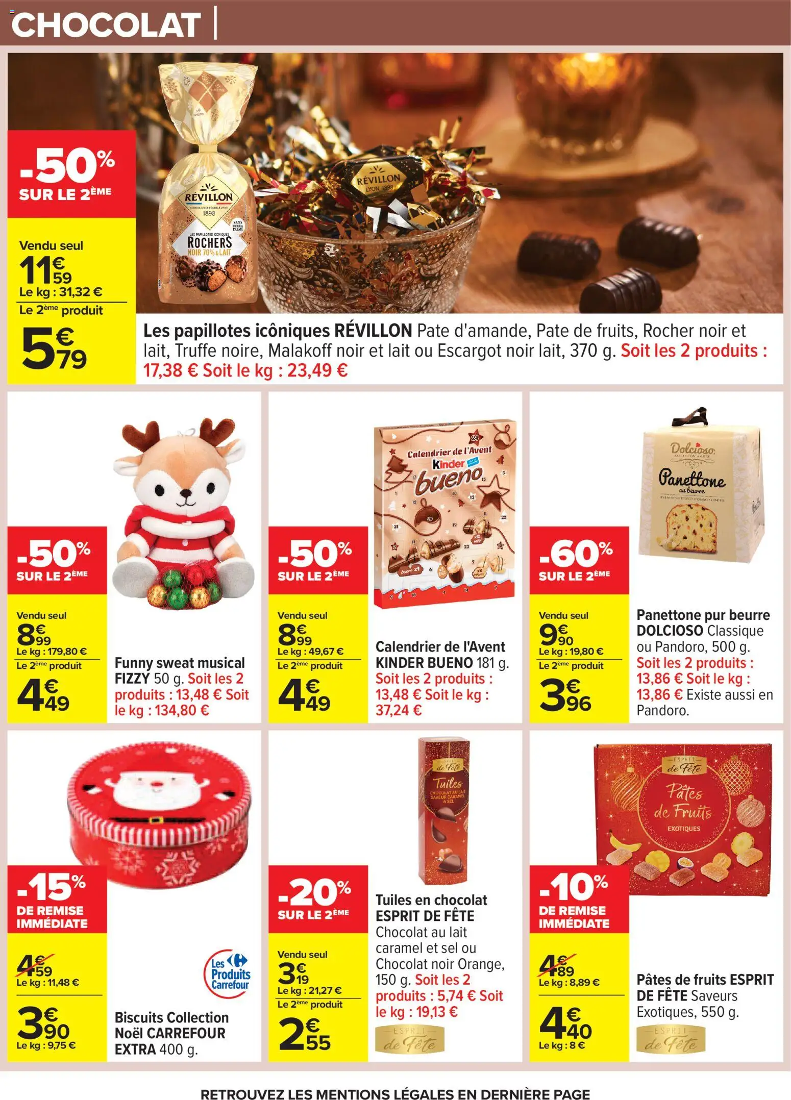 {H1} | Page: 45 | Produits: Calendrier, Lait, Chocolat, Papillotes