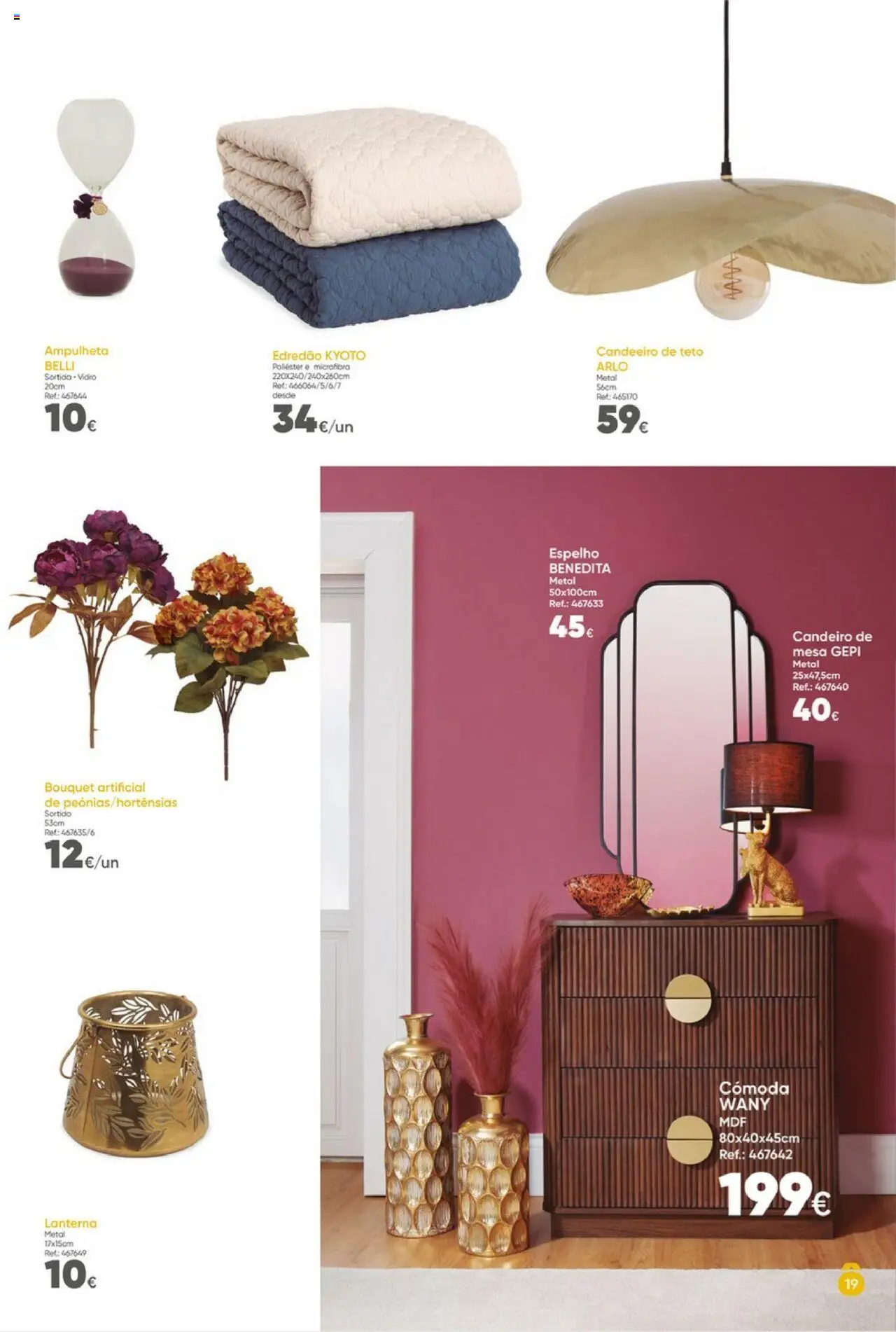 Hôma Catálogo │ válido de 19.09.2025 | Página: 19 | Produtos: Candeeiro, Cómoda, Lanterna, Espelho
