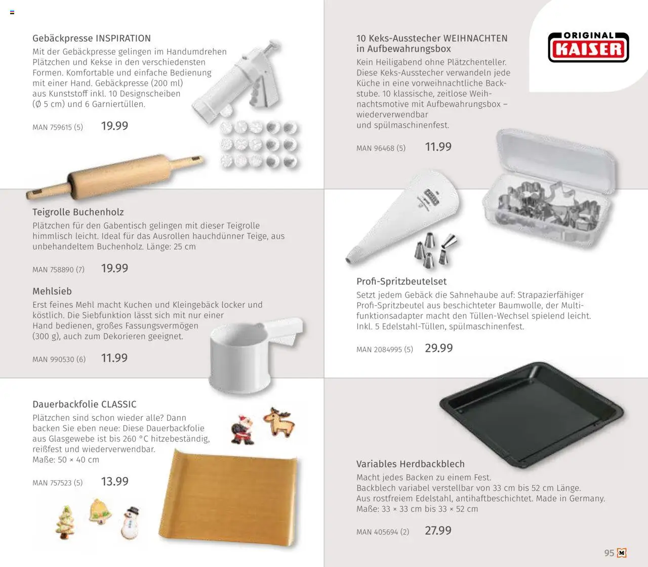 Müller Haushaltskatalog – gültig ab 03.10.2025 | Seite: 95 | Produkte: Mehl, Küche, Kuchen, Kekse