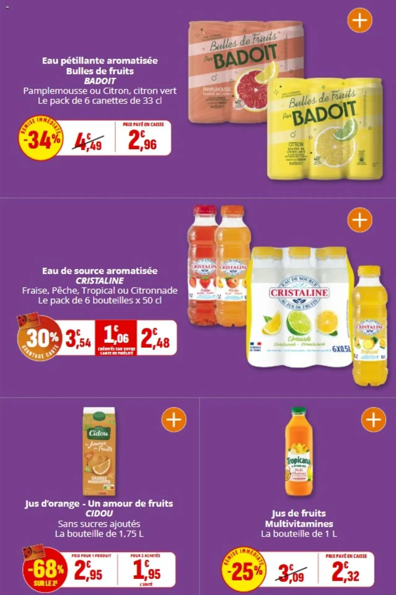  | Page: 39 | Produits: Citron vert, Badoit, Eau pétillante, Jus