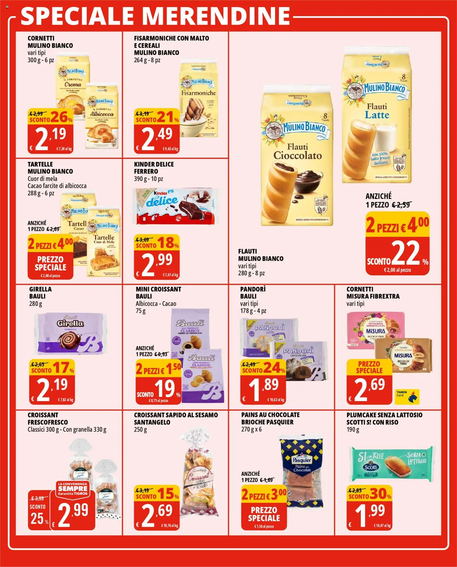 Volantino Tigros del 14.01.2026 | Pagina: 15 | Prodotti: Crema, Cereali, Latte, Croissant