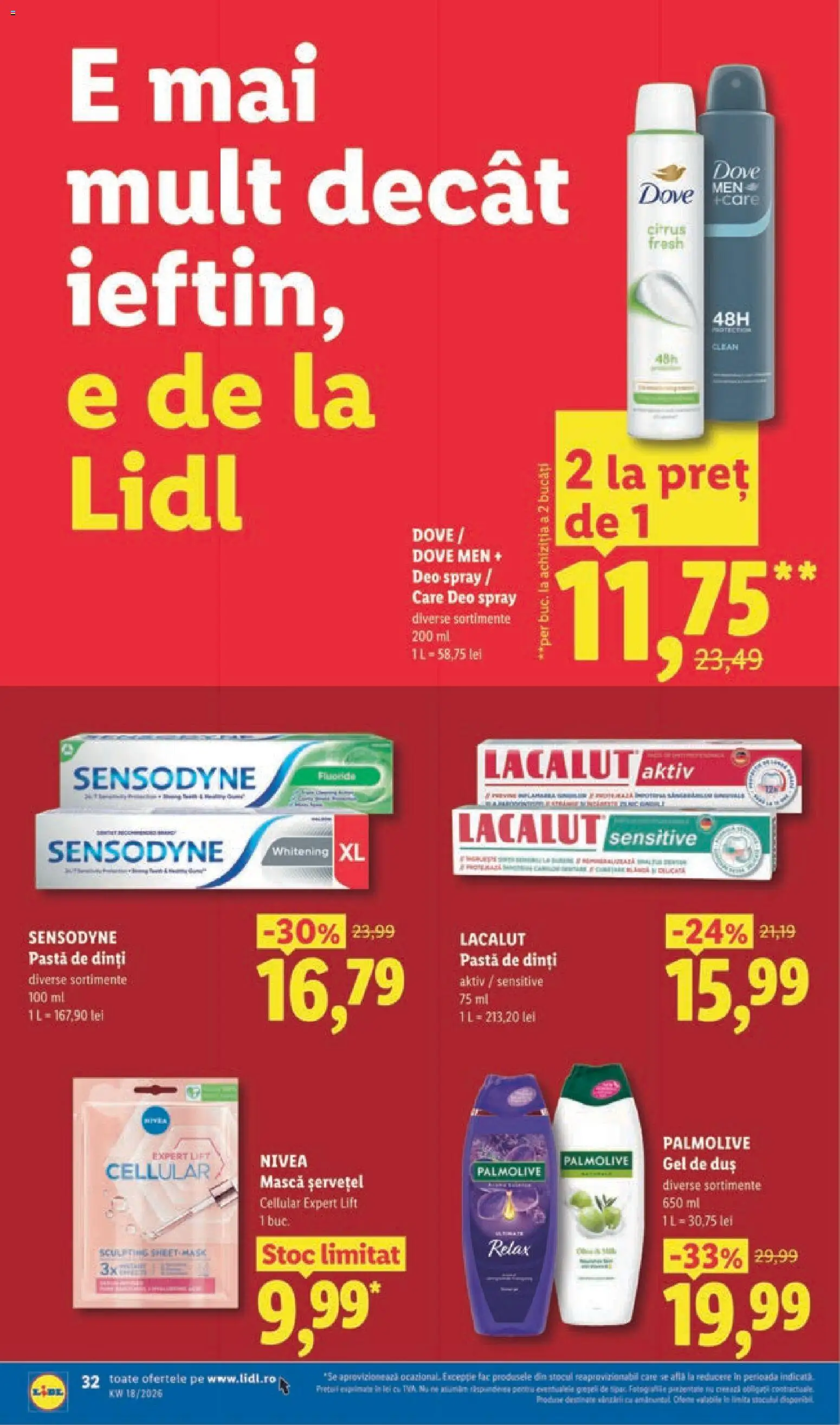 Noul catalog Lidl – valabil de la 27.04.2026 | Pagină: 32 | Produse: Pomelo, Duș, Gel de duș, Pastă de dinți
