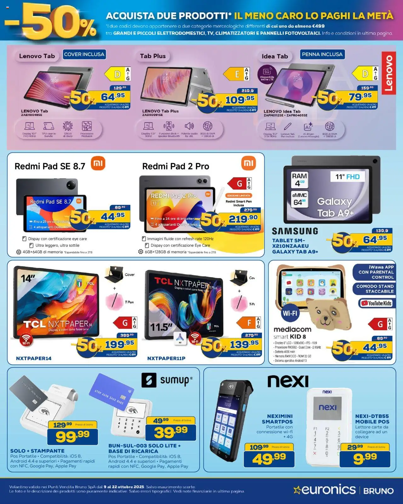 Volantino Euronics del 09.10.2025 | Pagina: 11 | Prodotti: Stampante, Audio, Speaker, Batteria