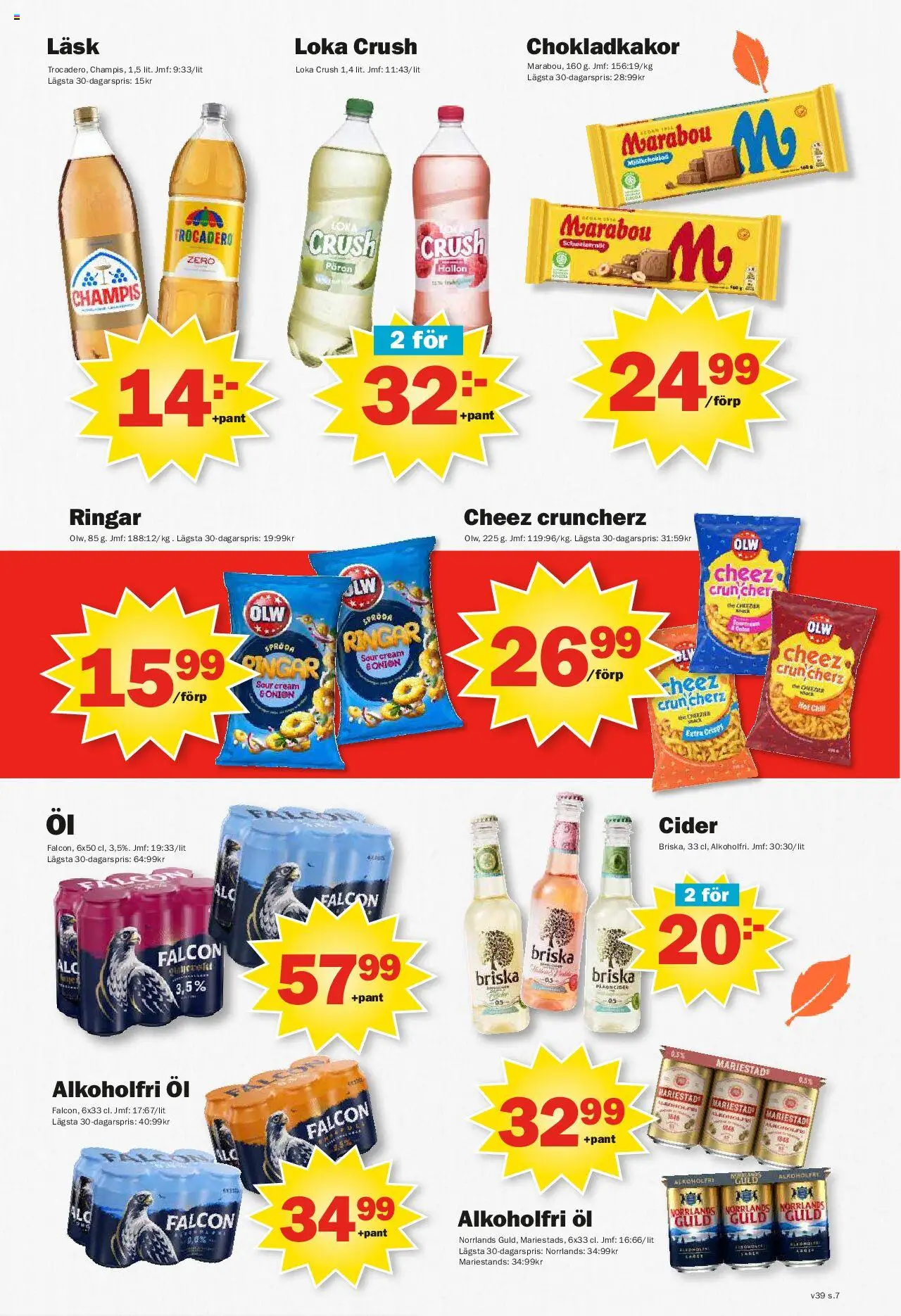 Pekås reklamblad aktuell från 22.09.2025 | Sida: 7 | Produkter: Loka, Öl, Cider, Hallon