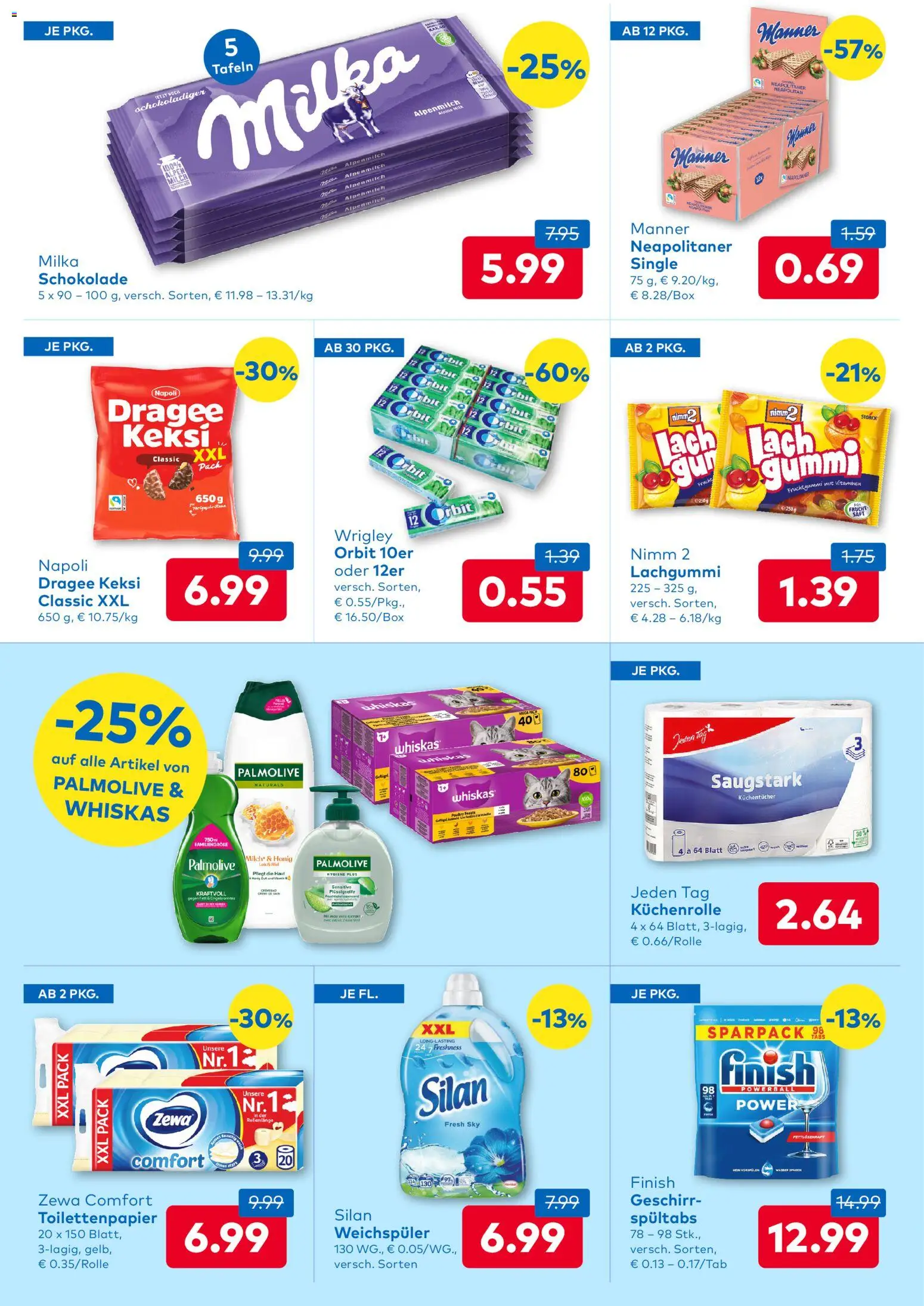 T&G Flugblatt gültig ab 26.02.2026 | Seite: 4 | Produkte: Milch, Schokolade, Saft, Weichspüler