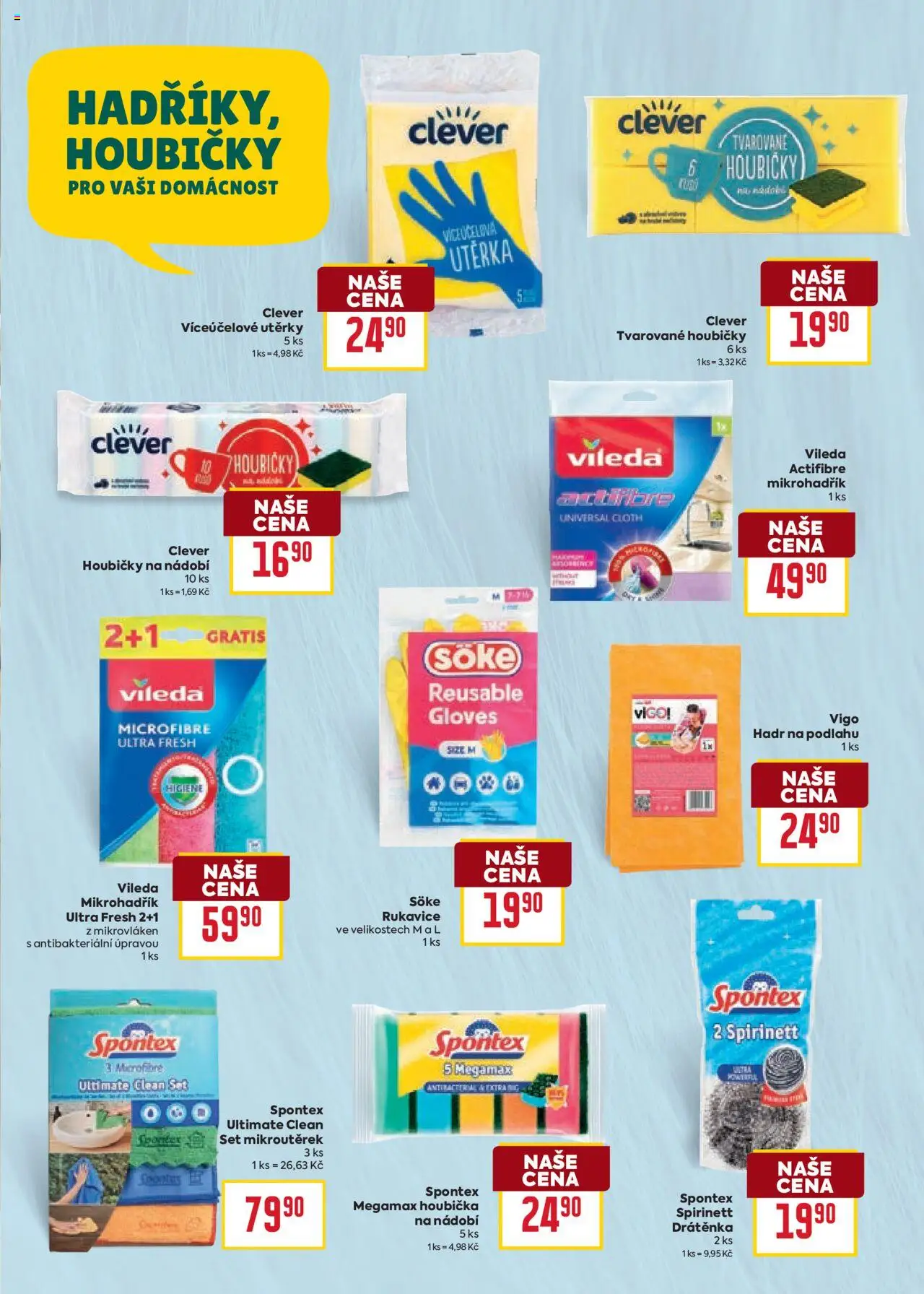 Billa leták - Cleaning od 22.10.2025 | Strana: 11 | Produkty: Houbička, Nádobí, Utěrky, Utěrka