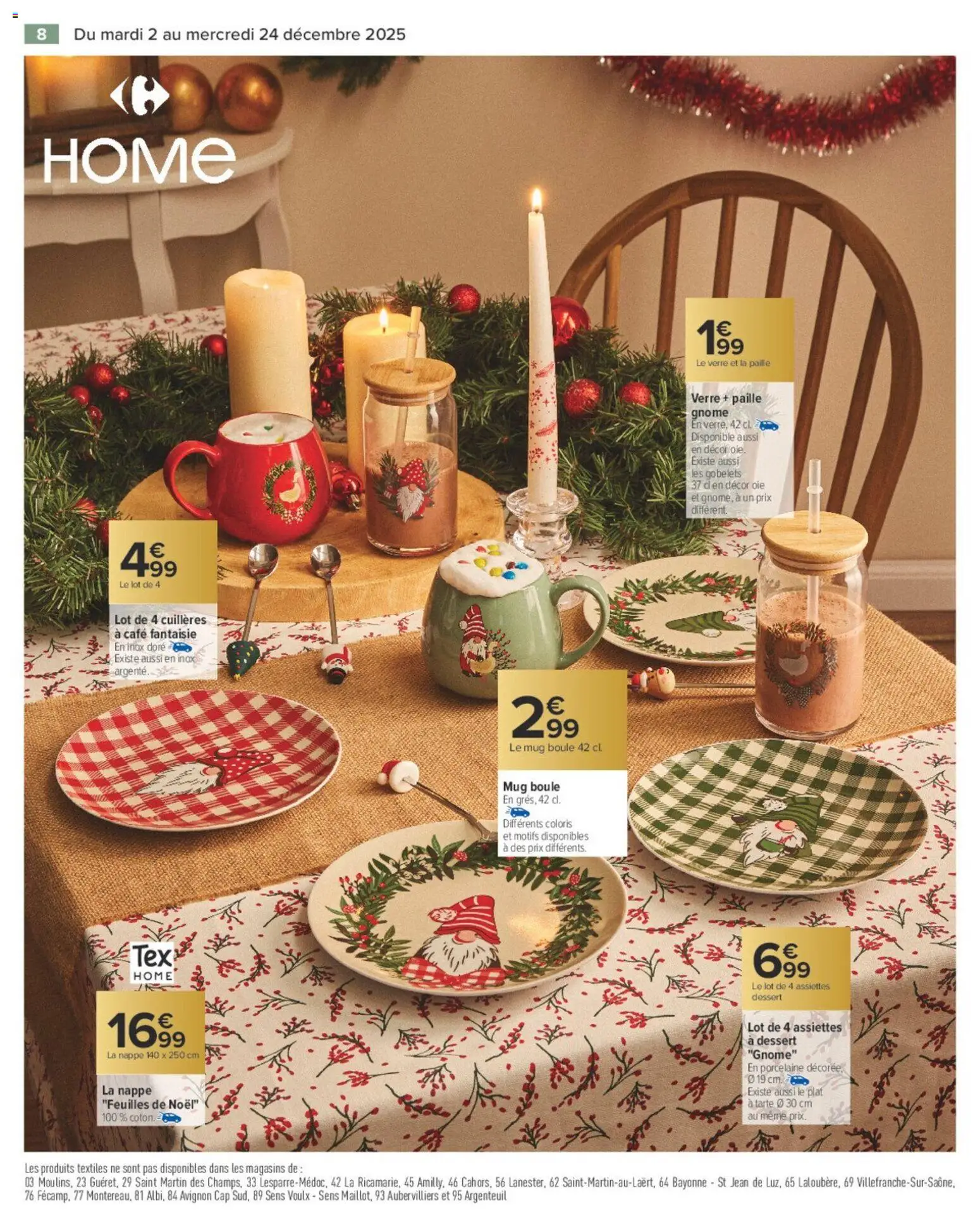 {H1} | Page: 8 | Produits: Cuillères, Porcelaine, Nappe, Café