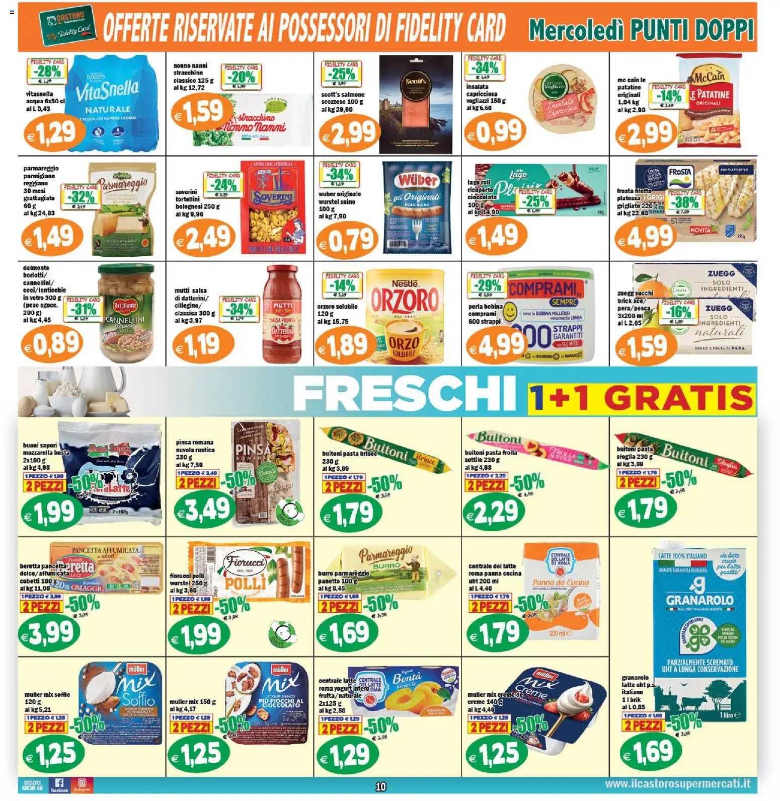 Volantino Il Castoro del 13.02.2026 | Pagina: 10 | Prodotti: Fiocchi, Cannellini, Acqua, Salsa