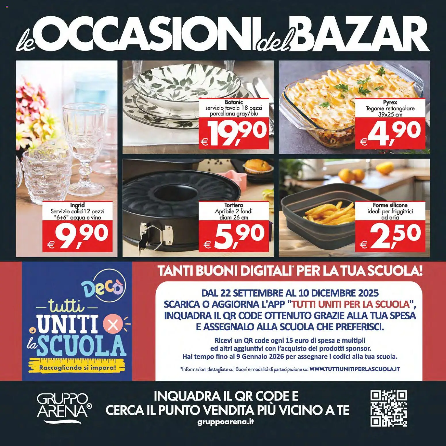 Volantino Decò del 24.10.2025 | Pagina: 24 | Prodotti: Tortiera, Tè, Vino, Silicone