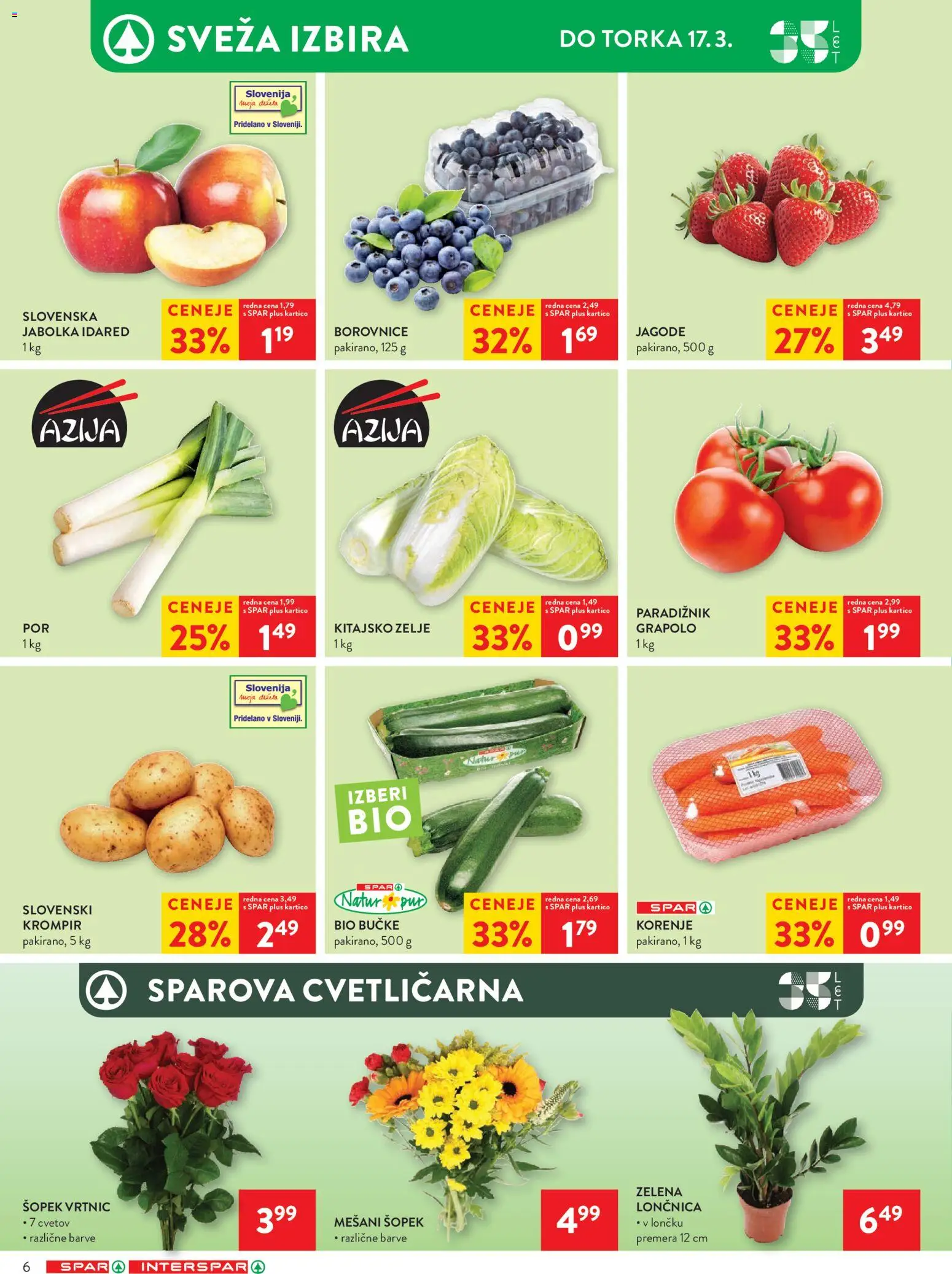 Novi Spar katalog ponudbe – veljaven od 11.03.2026 | Stran: 7 | Izdelki: Šopek, Jabolka, Krompir, Zelena