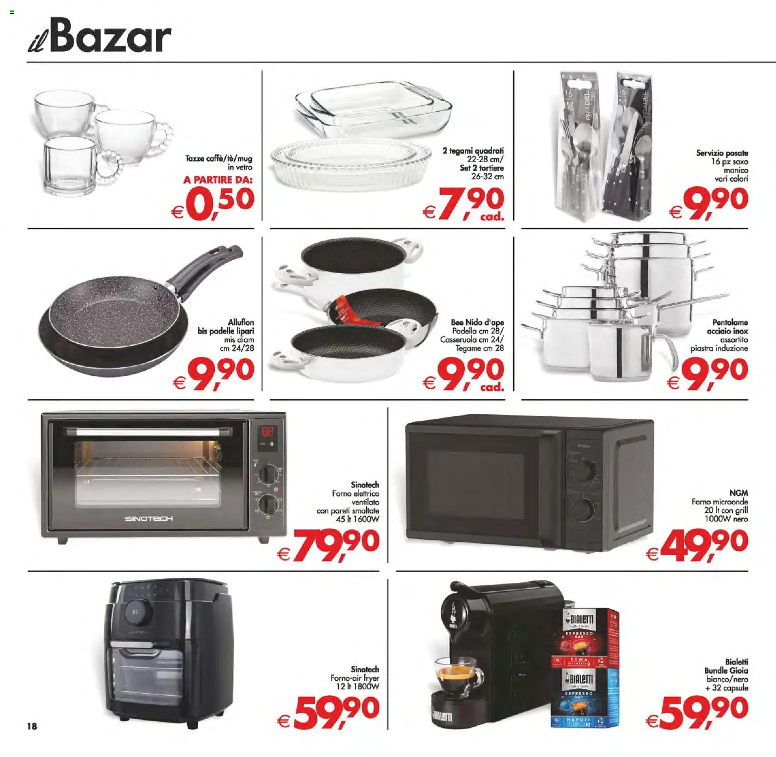 Volantino Decò del 23.01.2026 | Pagina: 18 | Prodotti: Microonde, Padella, Casseruola, Forno elettrico