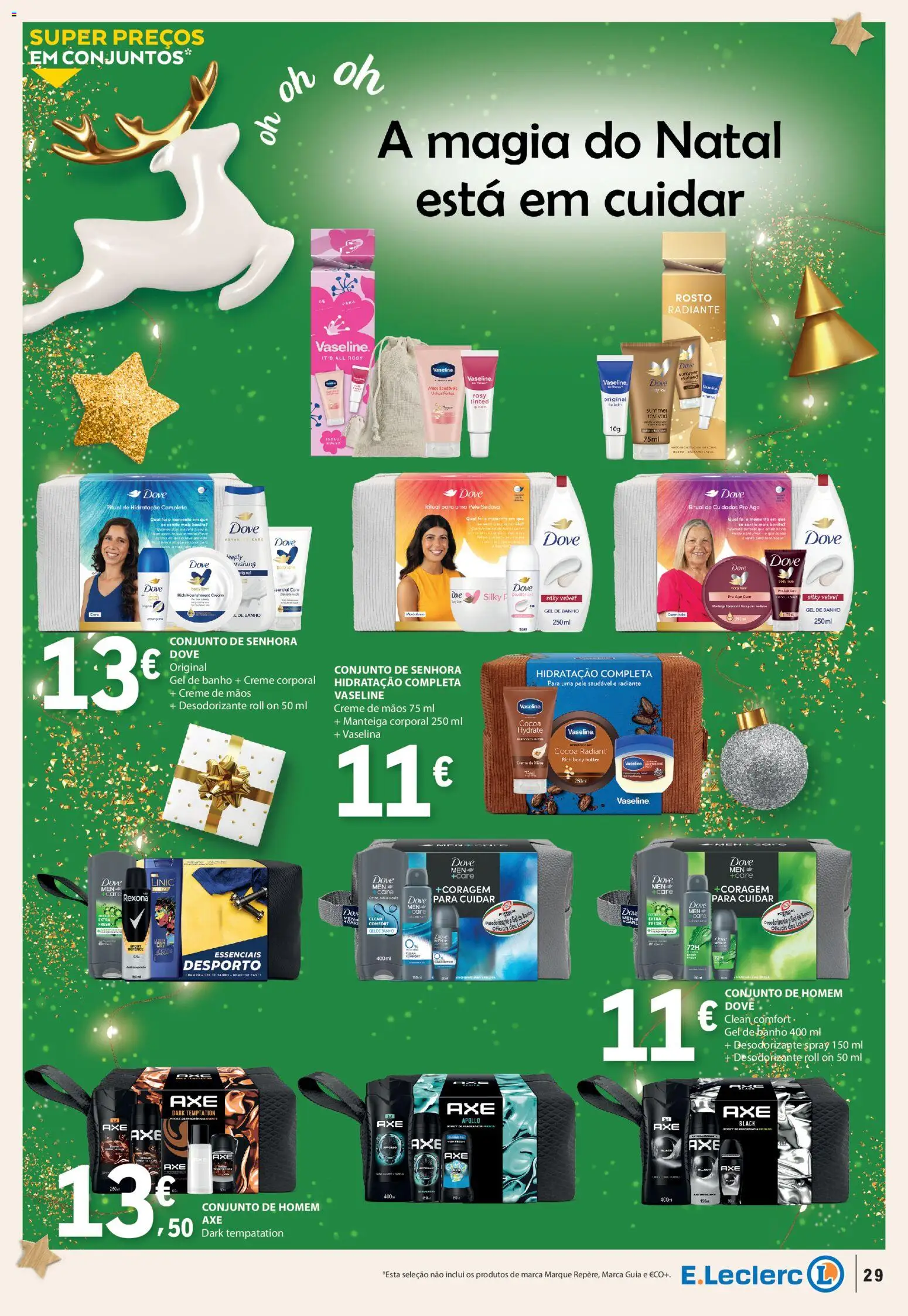 E.Leclerc - Folheto Natal │ válido de 04.11.2025 | Página: 29 | Produtos: Gel de banho, Desodorizante, Banho, Creme