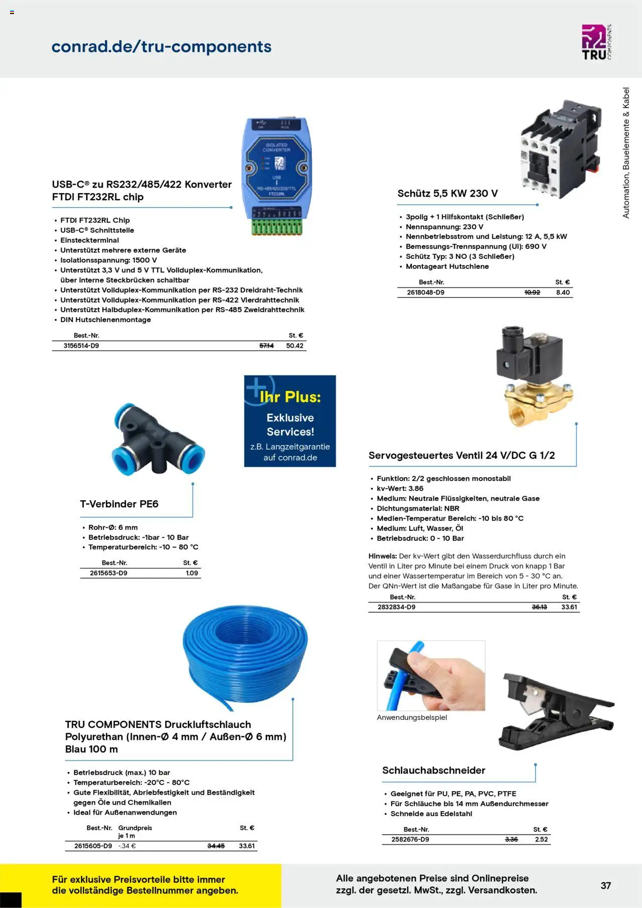 Conrad - Markenkatalog - gültig ab dem 25.08.2025 | Seite: 39 | Produkte: Kabel, Öl