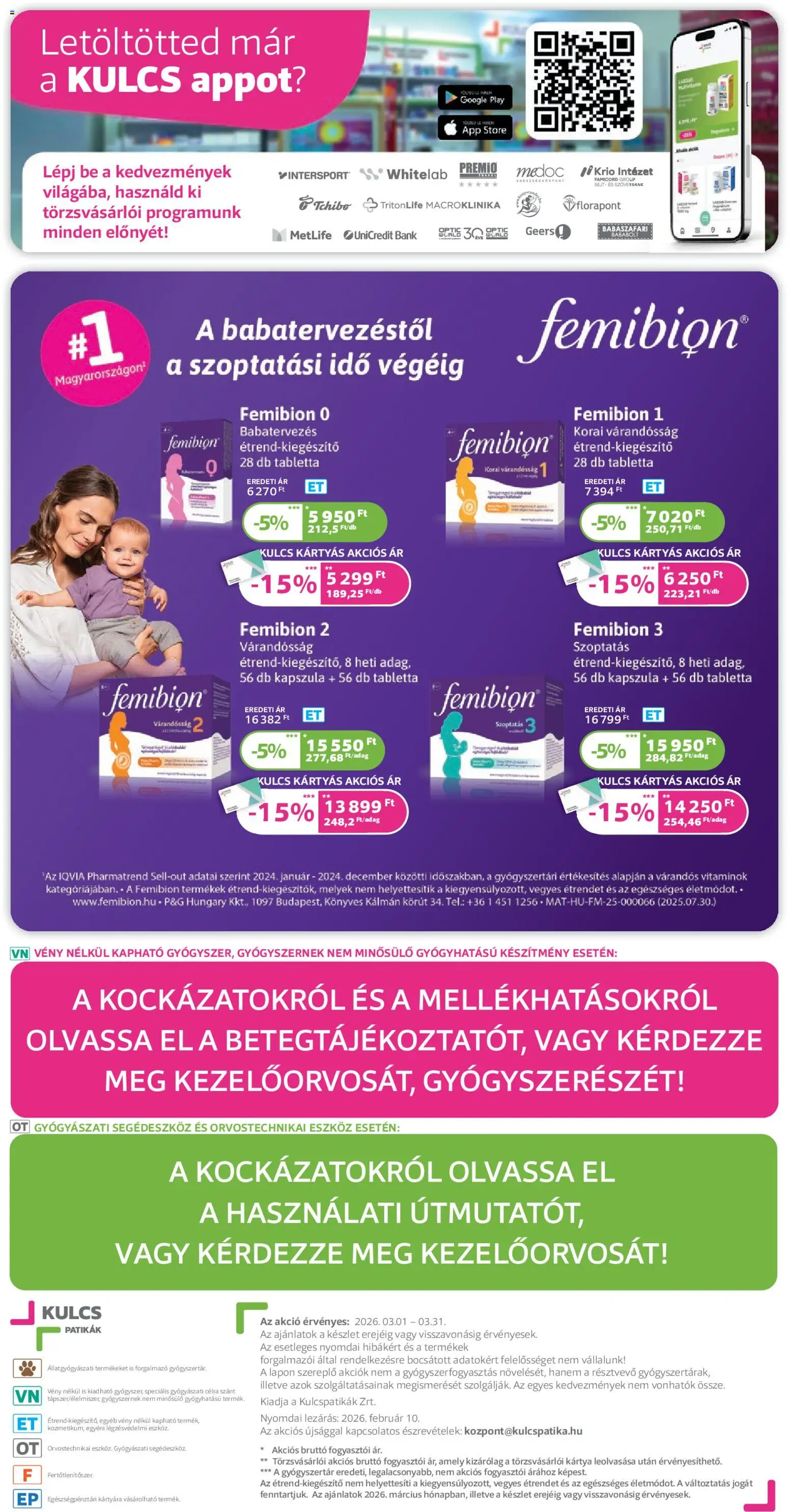 Kulcs Patika Akciós Újság 2026.03.01.-tól/töl - fantasztikus ajánlatokat! 🛍️ | Magyarország