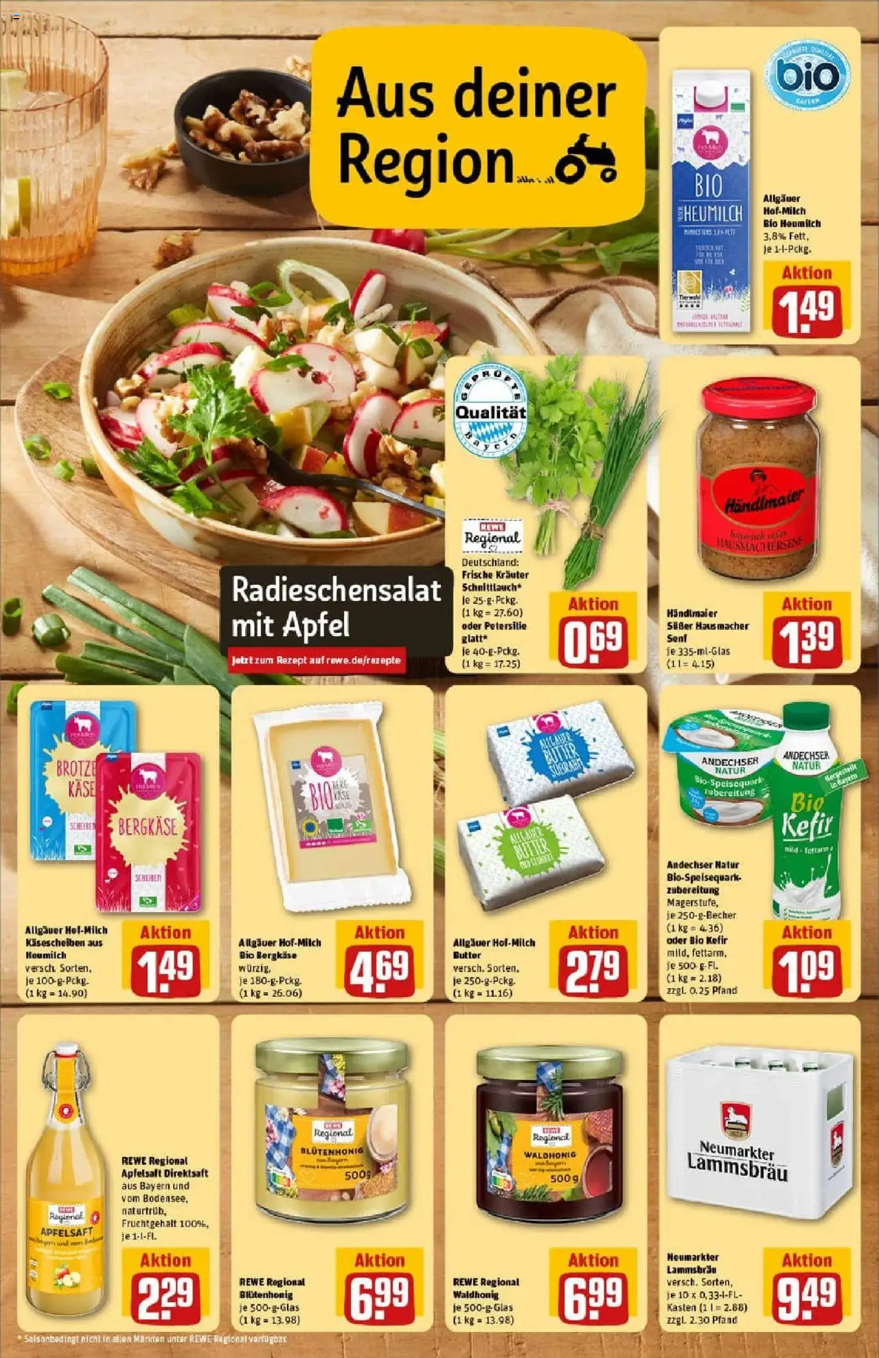 Rewe prospekt Dachau	 - gültig ab dem 13.07.2025 | Seite: 5 | Produkte: Kefir, Quark, Käse, Petersilie