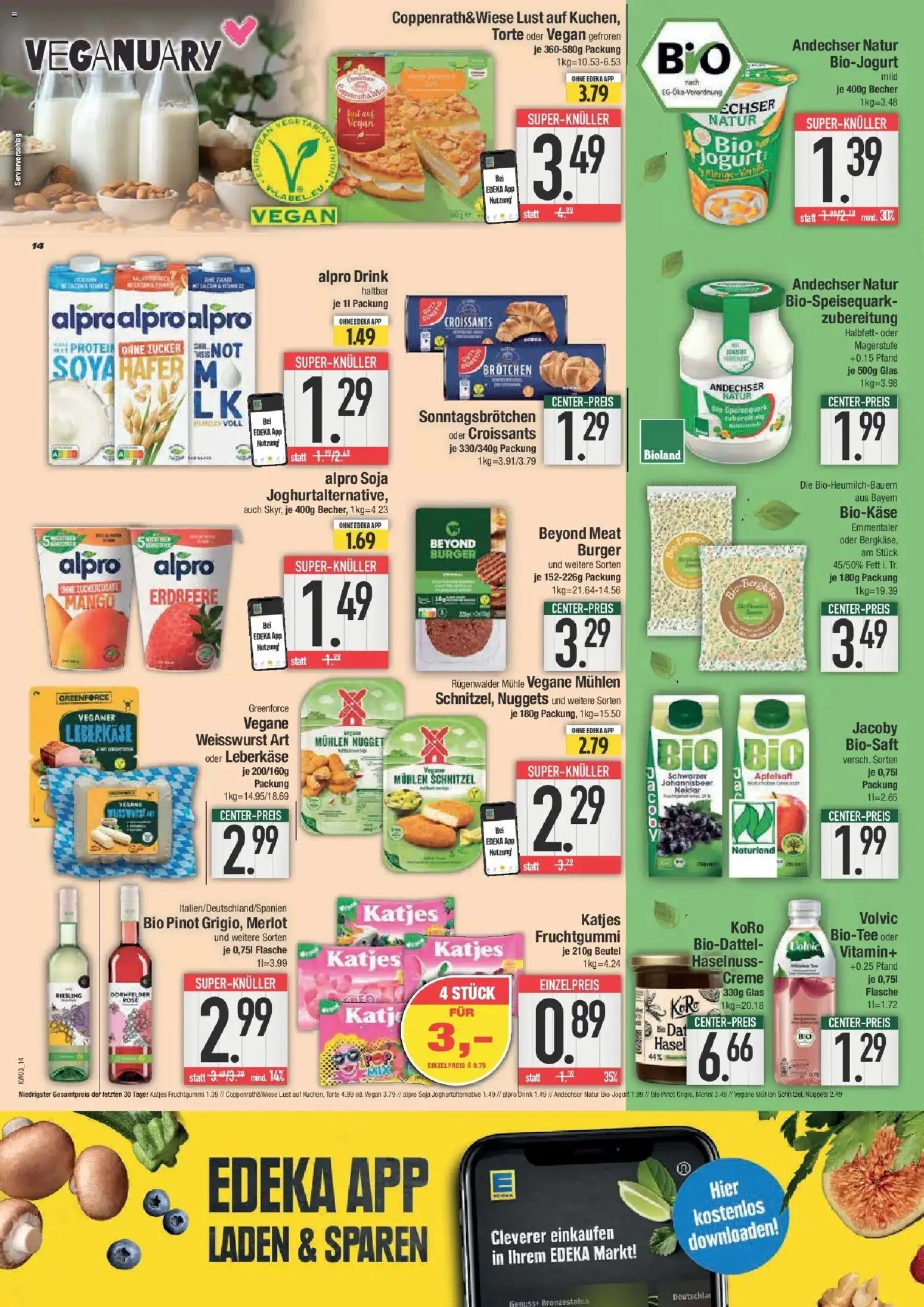 Edeka prospekt Bad Reichenhall	 – gültig ab 11.01.2026 | Seite: 14 | Produkte: Mühle, Katjes, Schnitzel, Apfelsaft