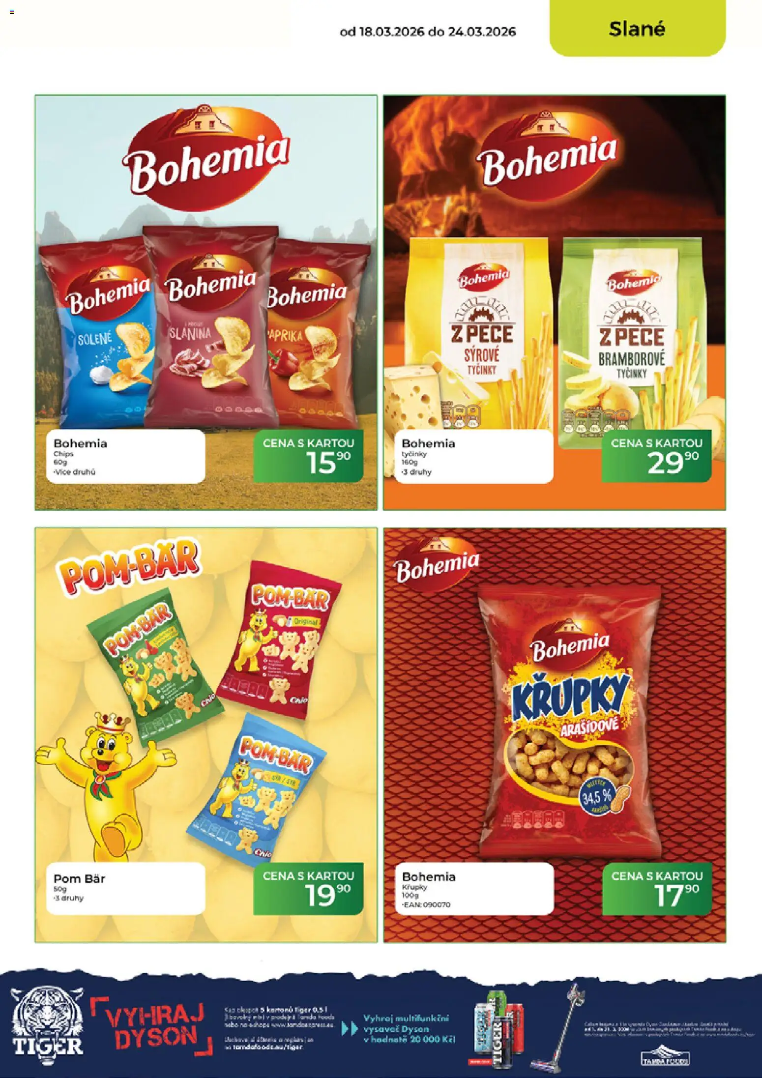 Tamda Foods leták od 18.03.2026 | Strana: 39 | Produkty: Tiger, Tyčinky, Tyčinky Bohemia, Slanina