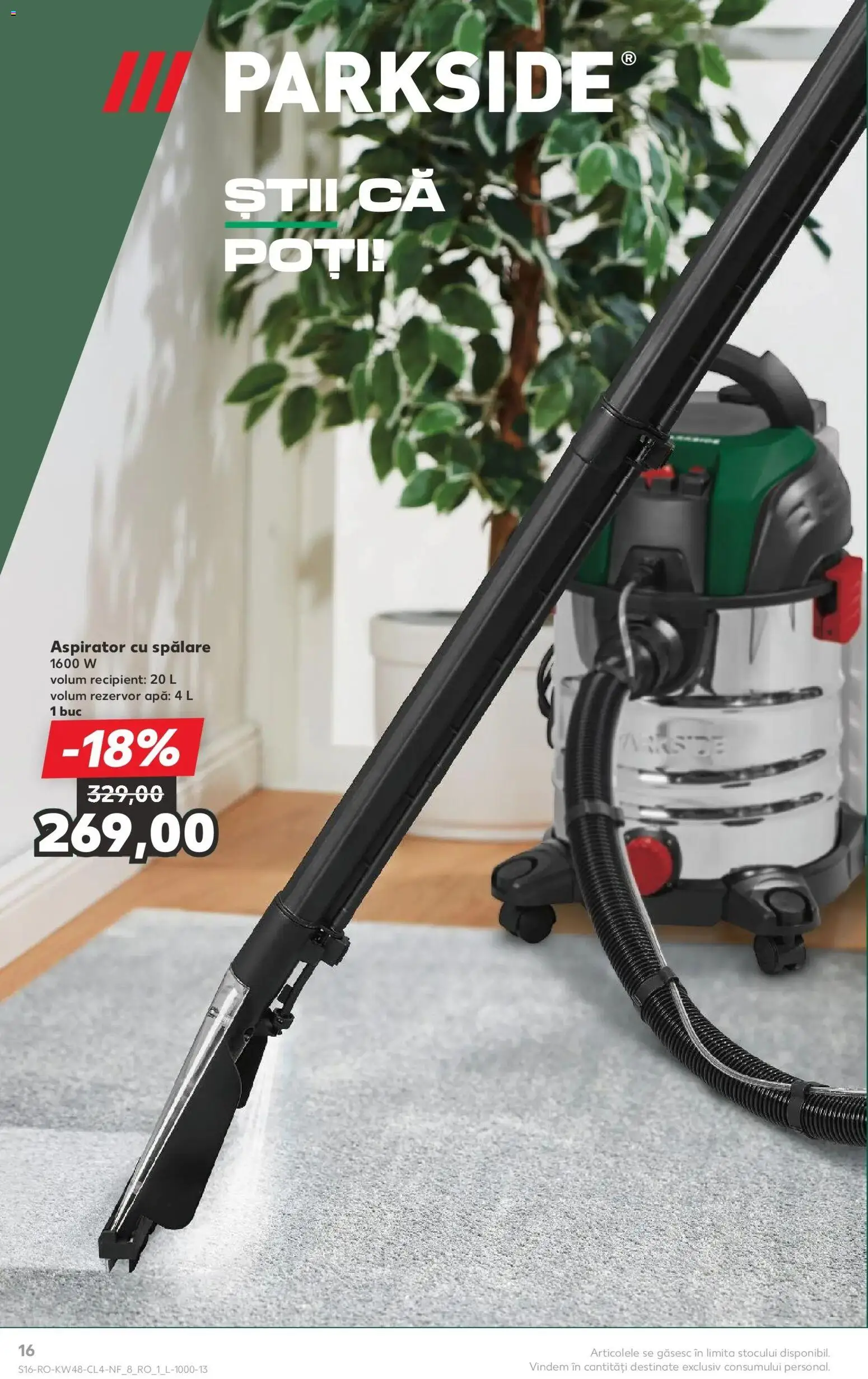 Noul catalog Kaufland – valabil de la 26.11.2025 | Pagină: 16 | Produse: Aspirator, Apă