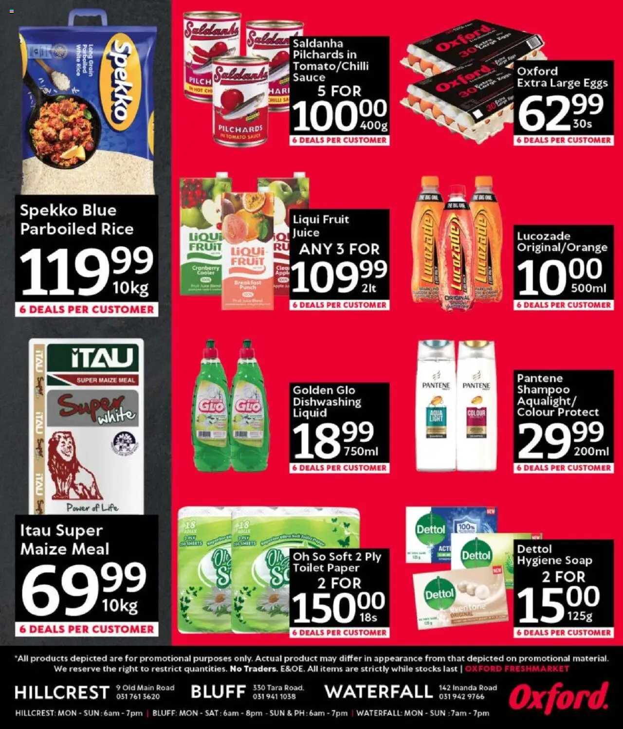 New Oxford Freshmarket catalogue – valid from 18.10.2025 | Page: 4 | Products: Toilet, Maize meal, Cooler, Paper