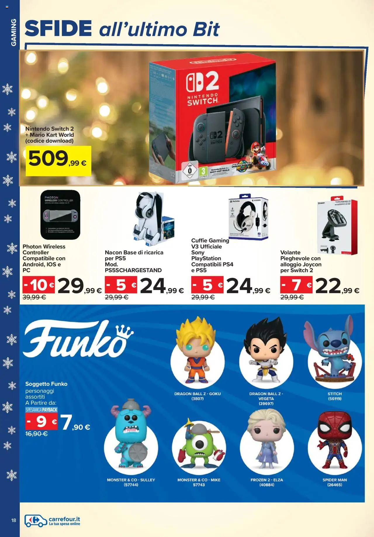 Volantino Carrefour del 24.10.2025 | Pagina: 18 | Prodotti: Cuffie, Playstation