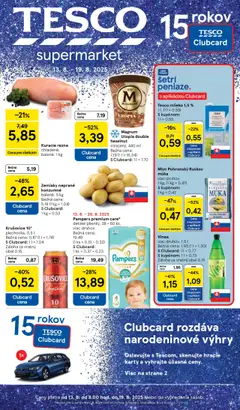 Tesco Supermarket - leták - náhľad platný od 13.08.2025