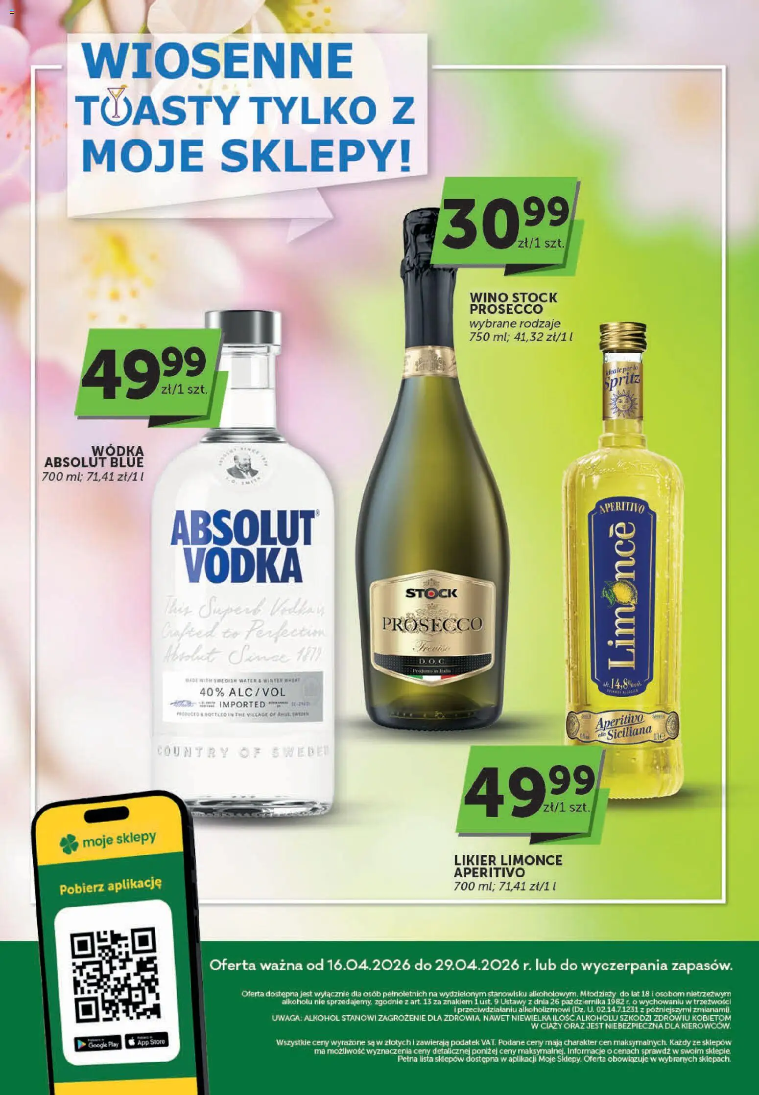 ABC gazetka - Katalog alkoholowy od 16.04.2026 | Strona: 1 | Produkty: Wódka Absolut, Vodka, Alkohol, Prosecco