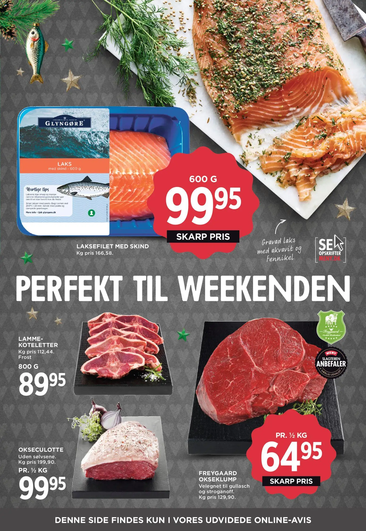 Meny tilbudsavis – gyldig fra 28.11.2025 | Side: 14 | Produkter: Smør, Koteletter, Pasta, Fennikel