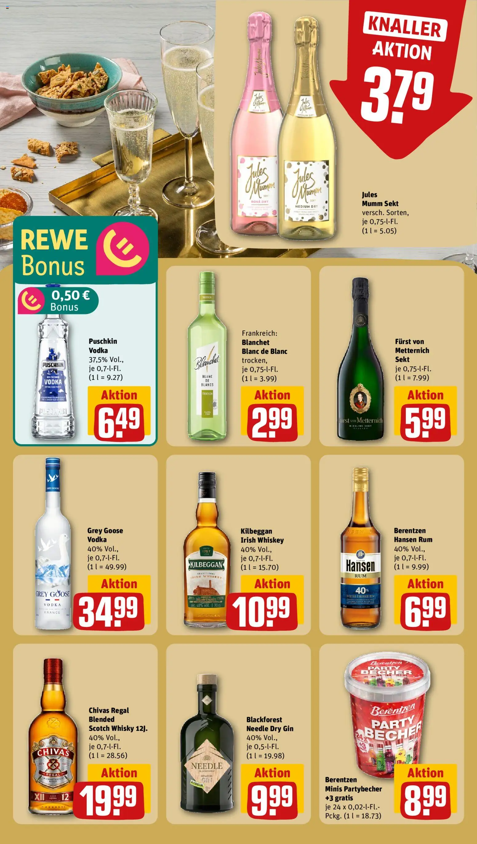 Rewe Prospekt 	 – gültig ab 27.10.2025 | Seite: 22 | Produkte: Regal, Jules mumm, Vodka, Berentzen