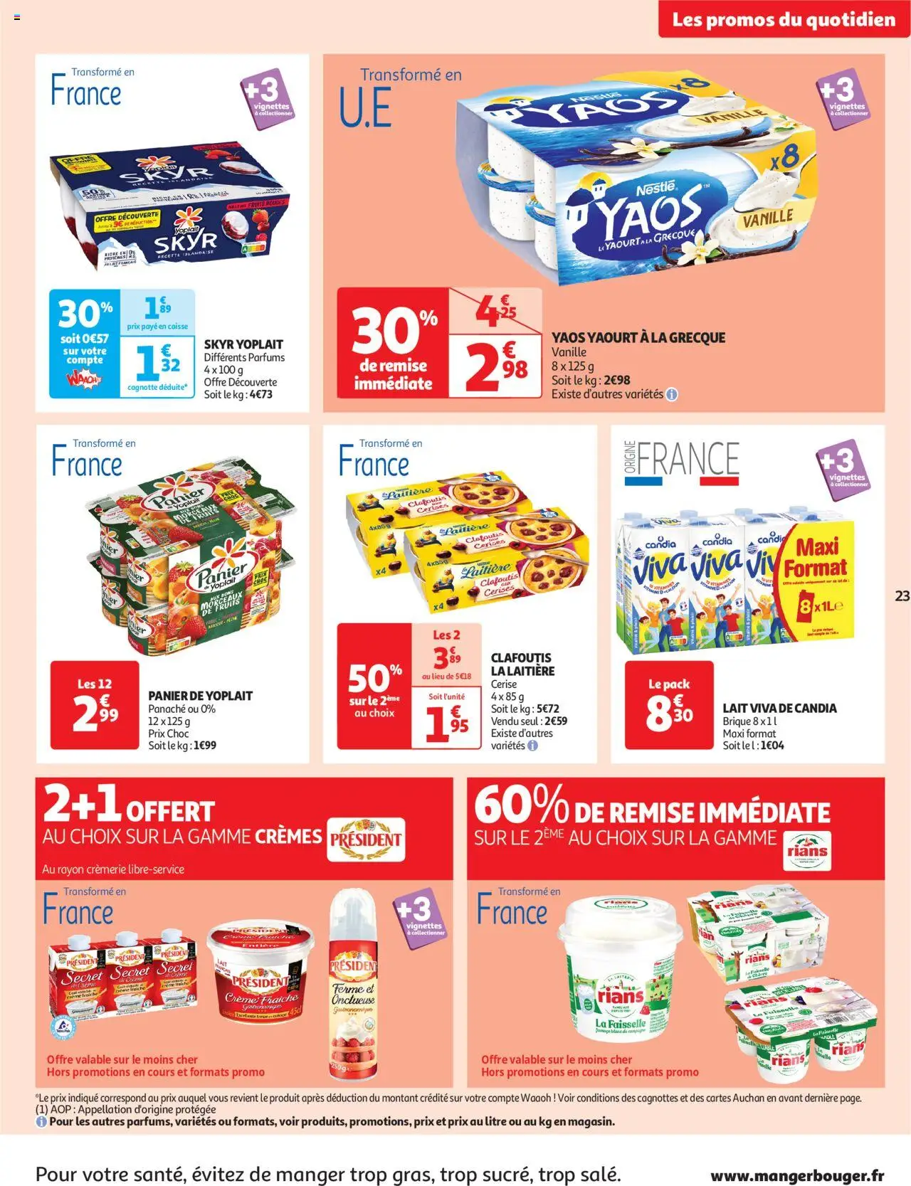  | Page: 23 | Produits: Fromage blanc, Yaourt, Crème fraiche, Crème