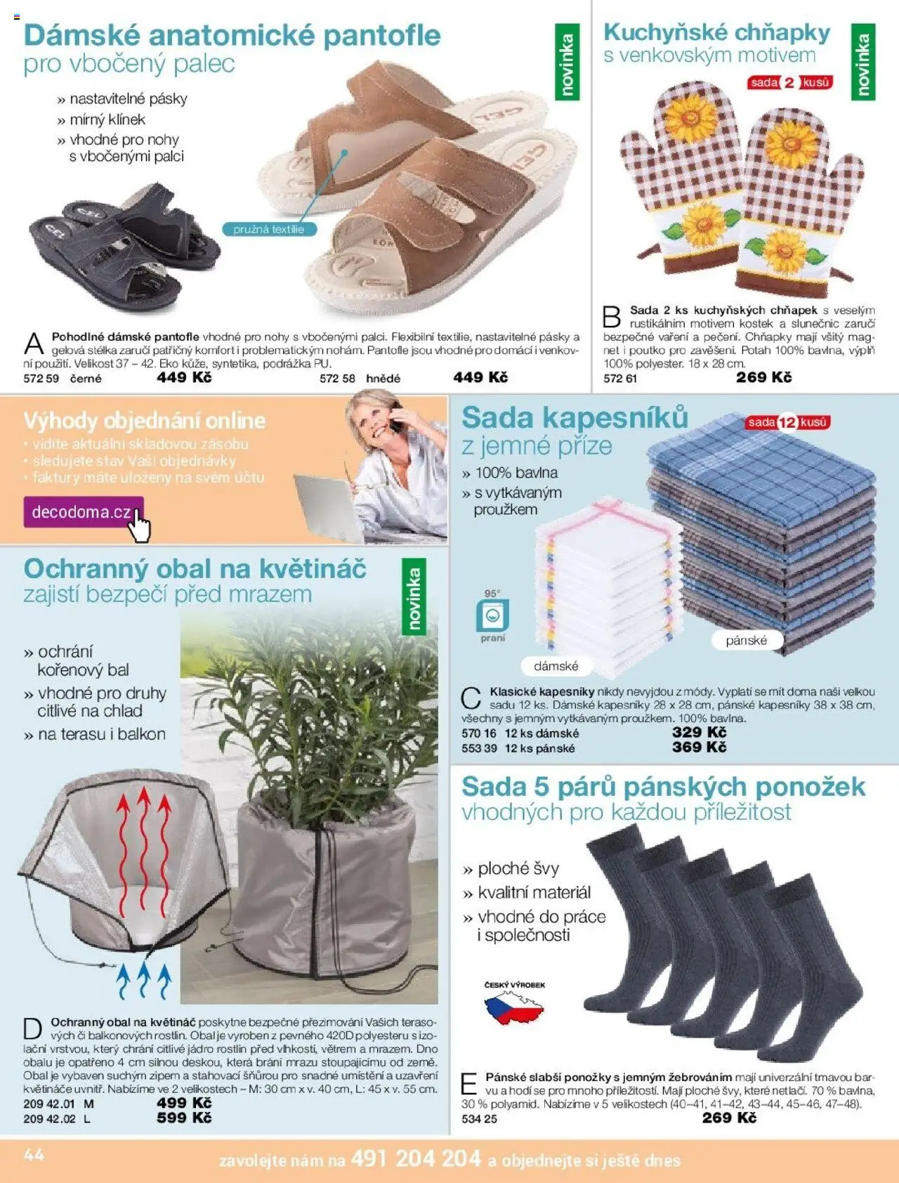 Decodoma katalog Podzim 2025 od 25.08.2025 | Strana: 44 | Produkty: Ponožky, Květináče, Pantofle, Květináč